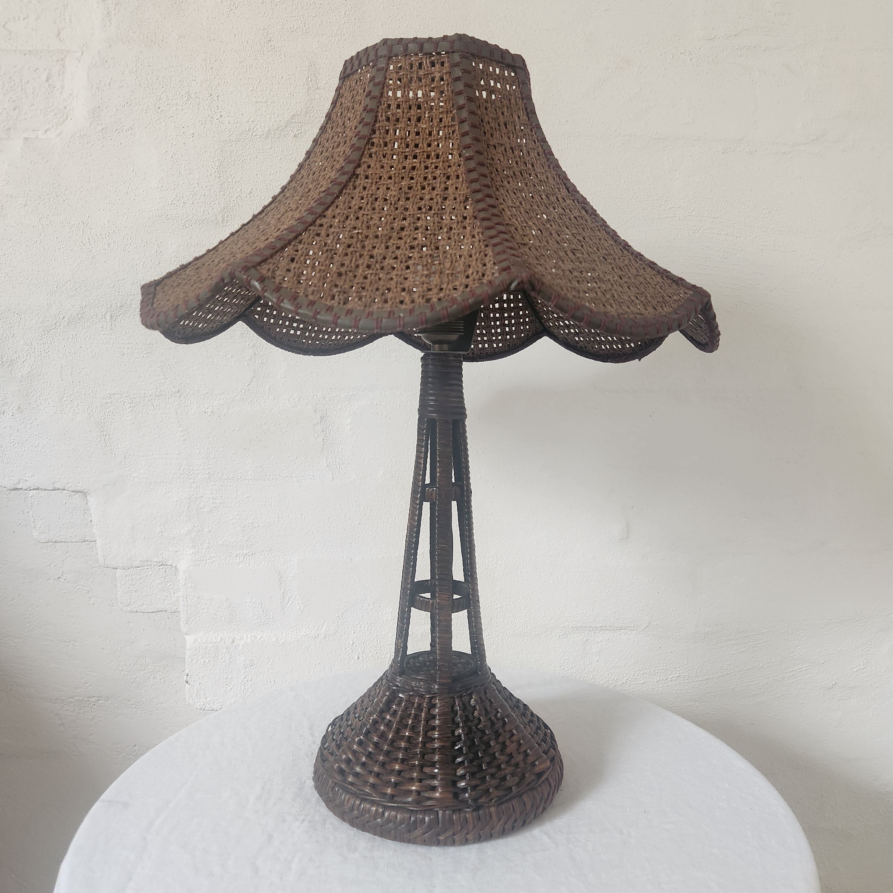 Mid Century Dutch Rattan Lamp