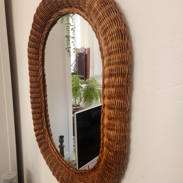 Wicker Frame Mirror