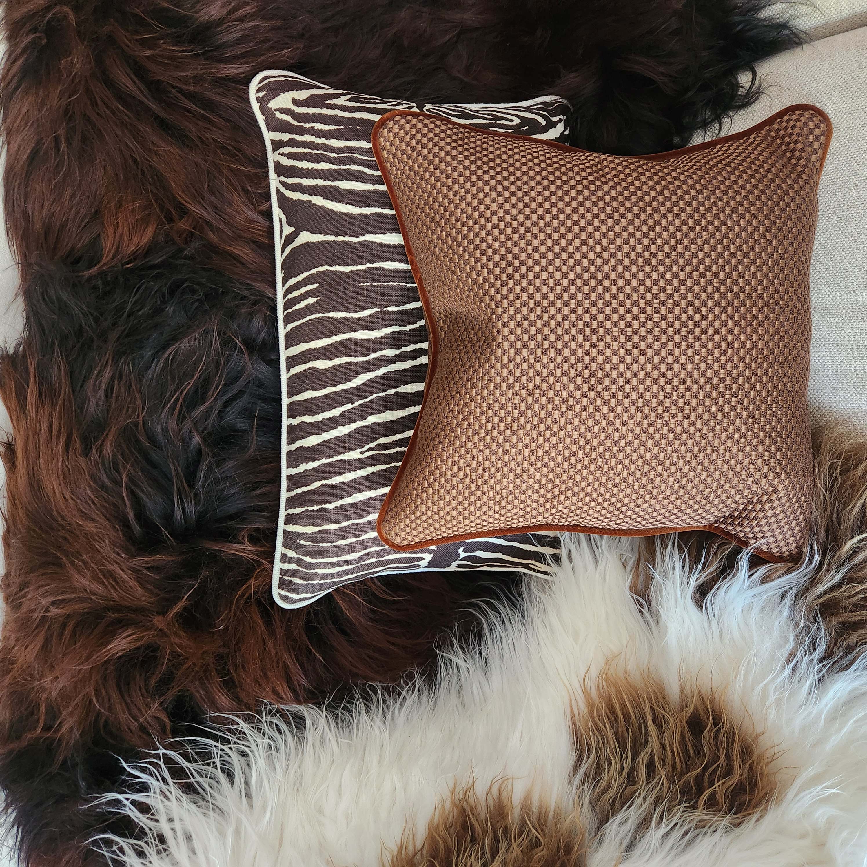 Espresso Zebra Cushion