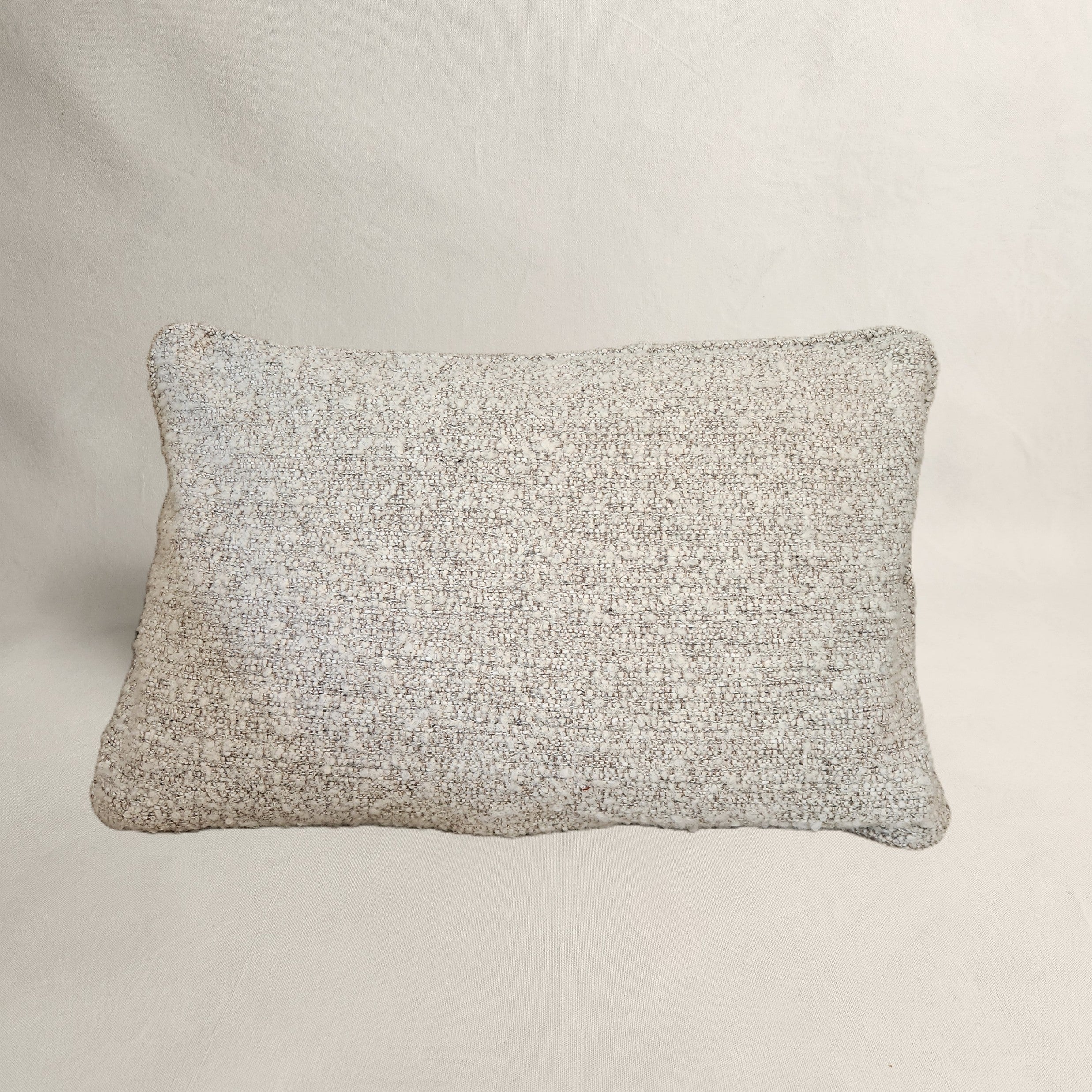 Matthieu Grey & White Boucle Cushion