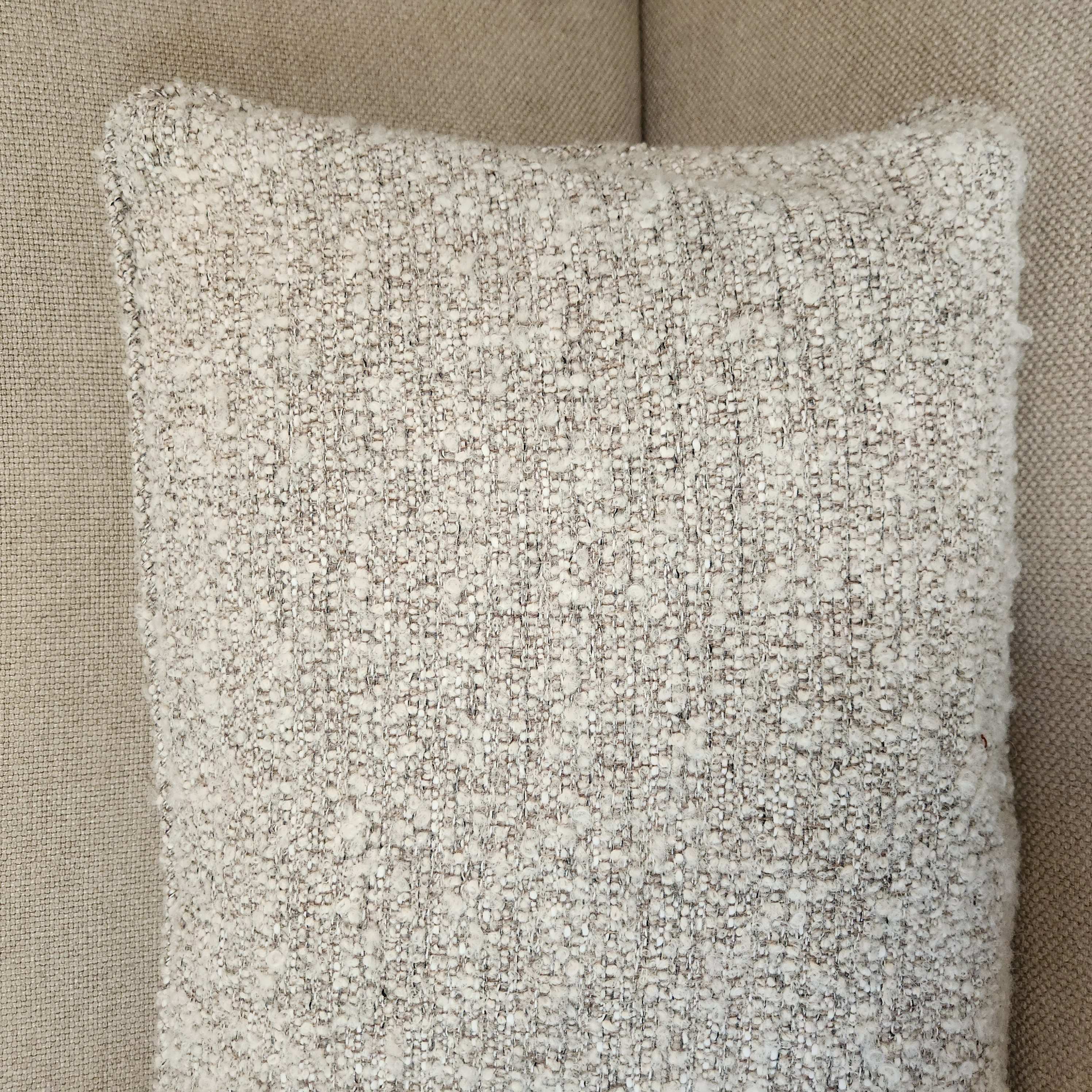 Matthieu Grey & White Boucle Cushion