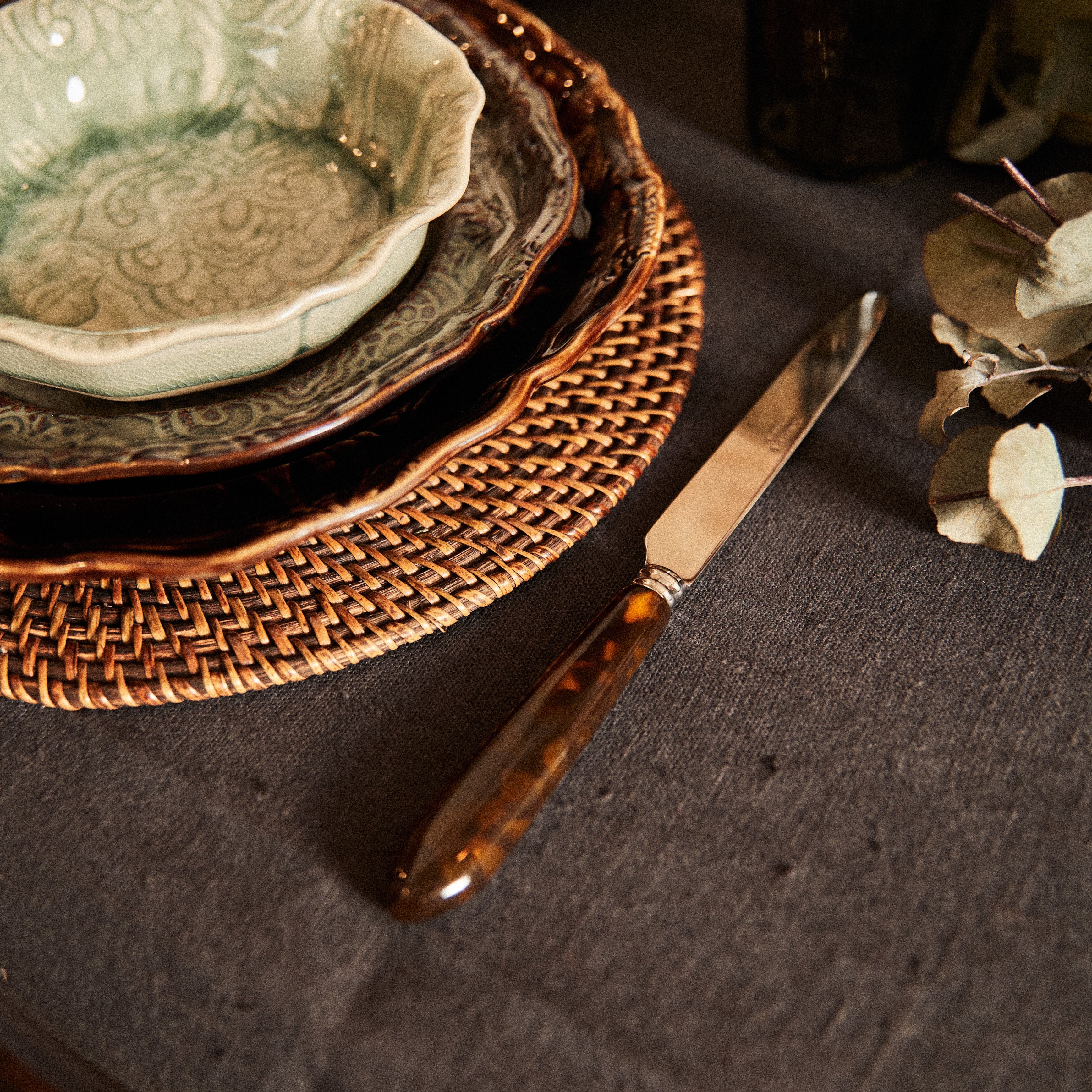 Linen Tablecloth - Charcoal
