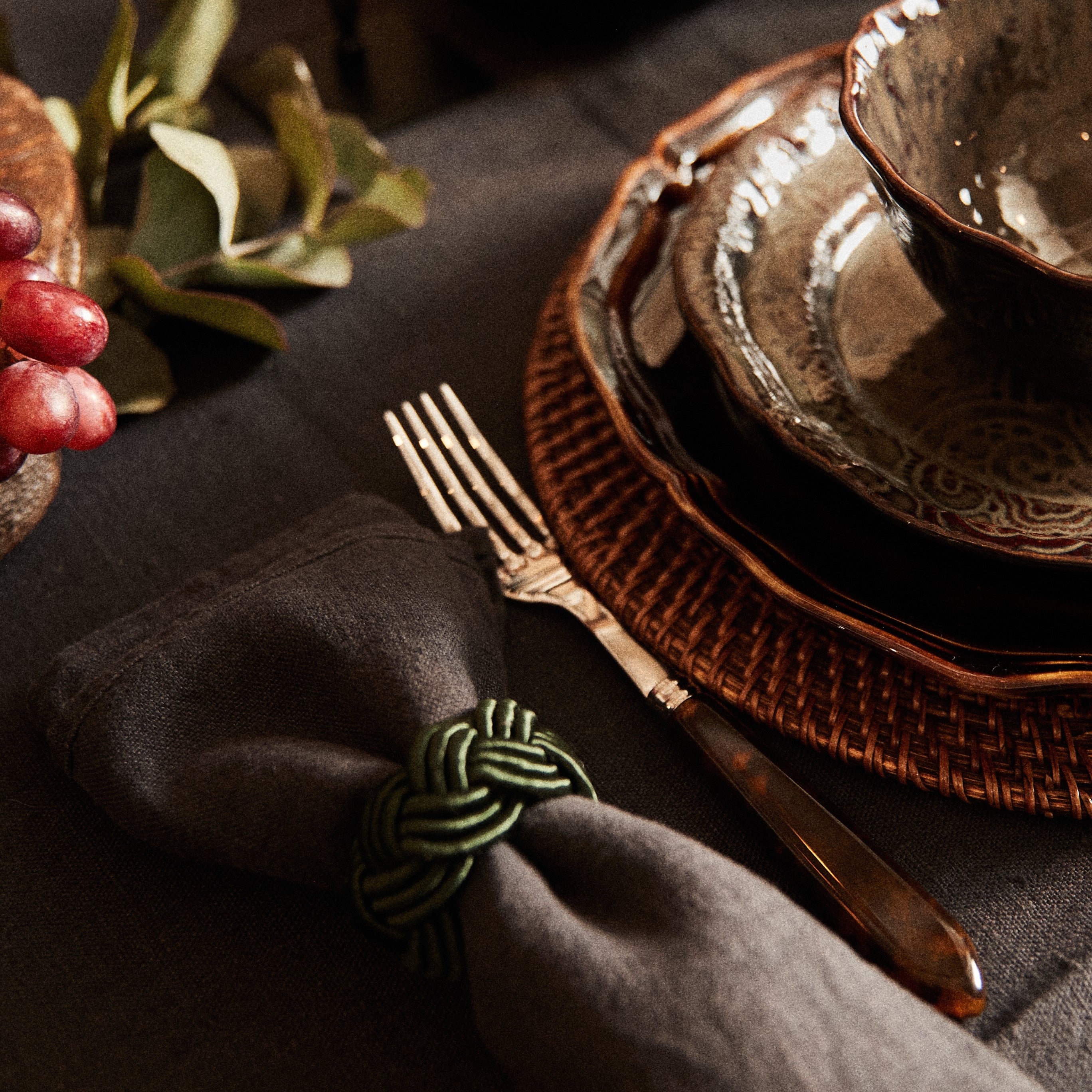 Linen Tablecloth - Charcoal