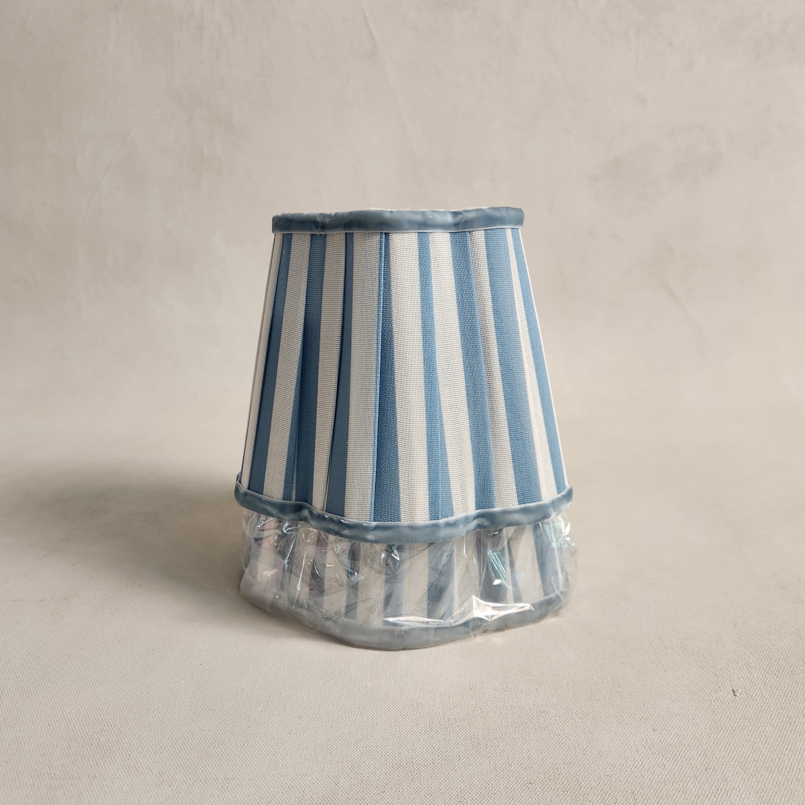 Blue & White Stripe Scalloped lampshade