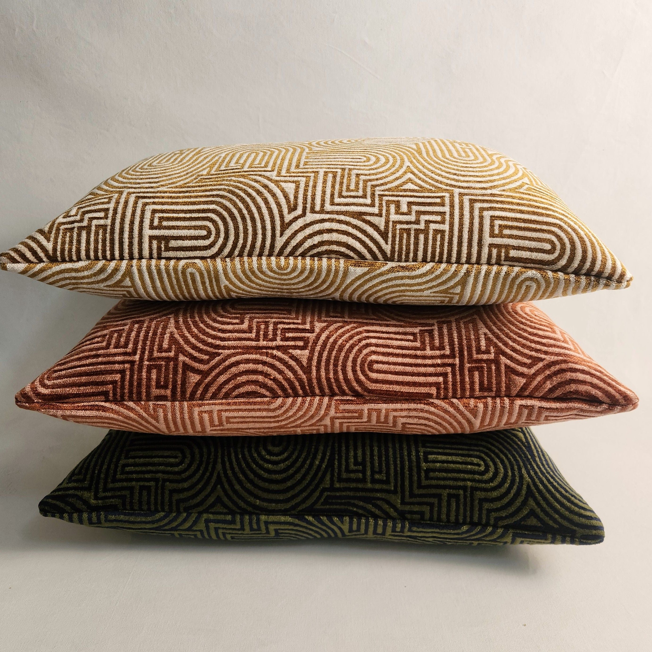 Klark Rectangular Cushion - Ecru and Mustard