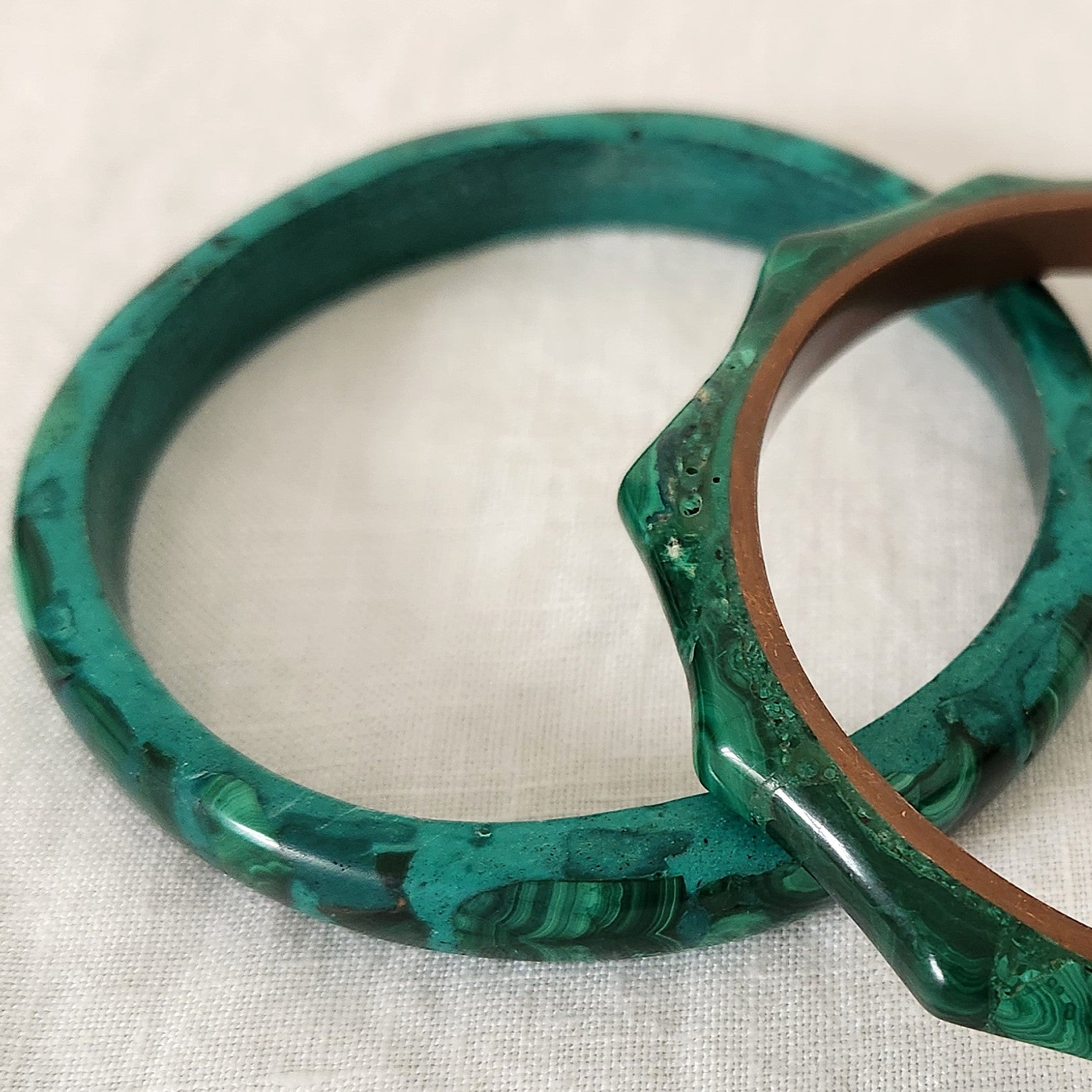Vintage Carved Malachite Bangle