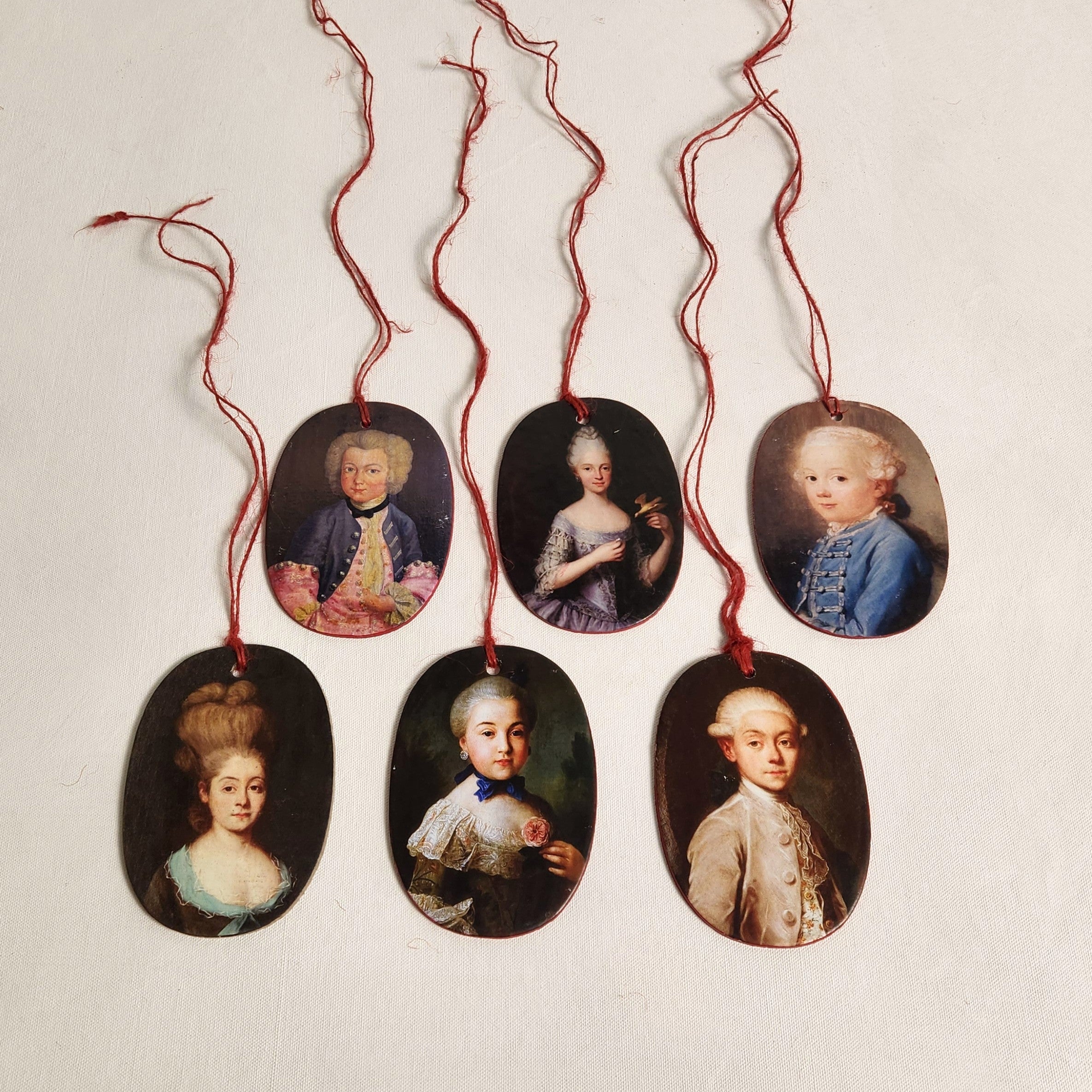 French Children Portrait Ornaments