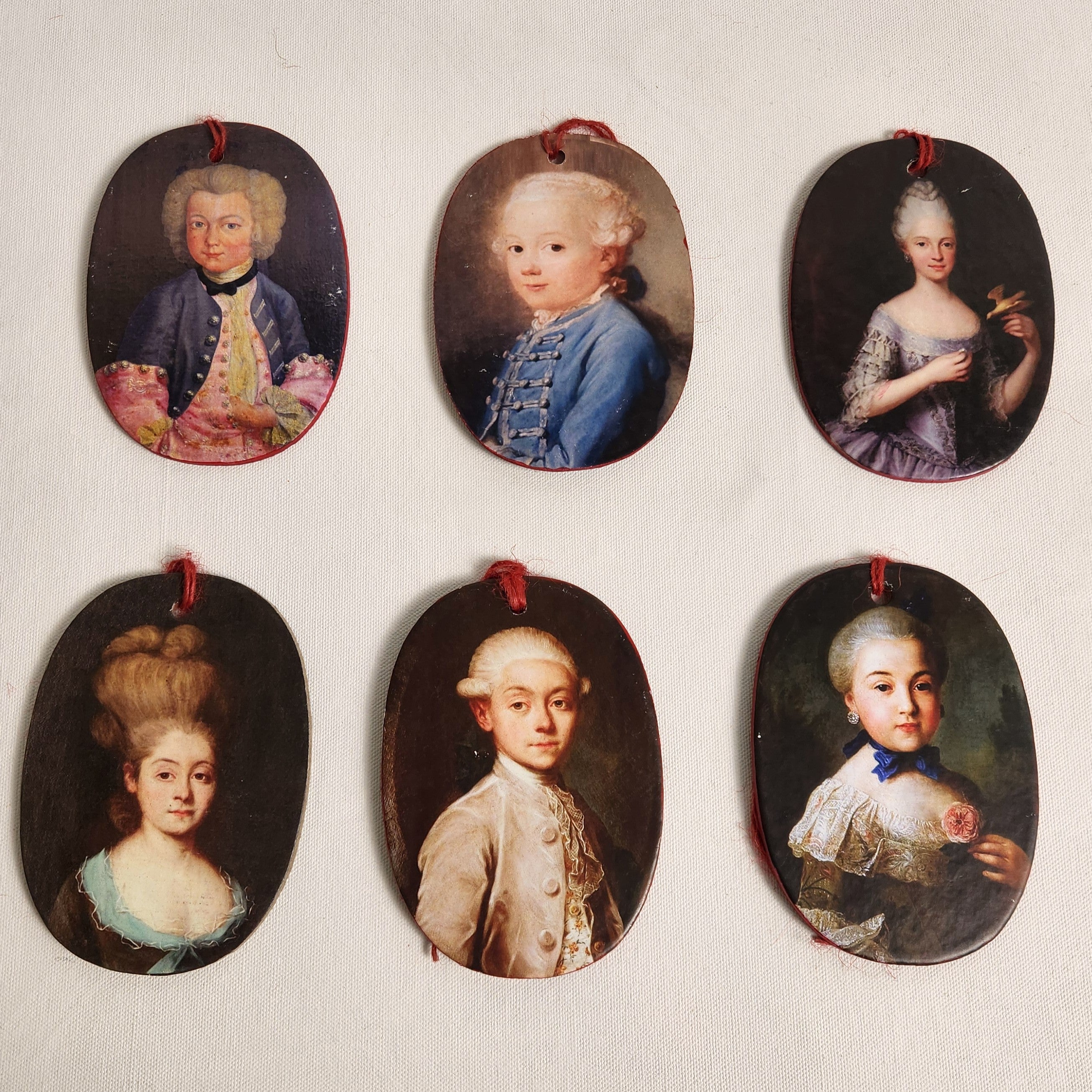French Children Portrait Ornaments