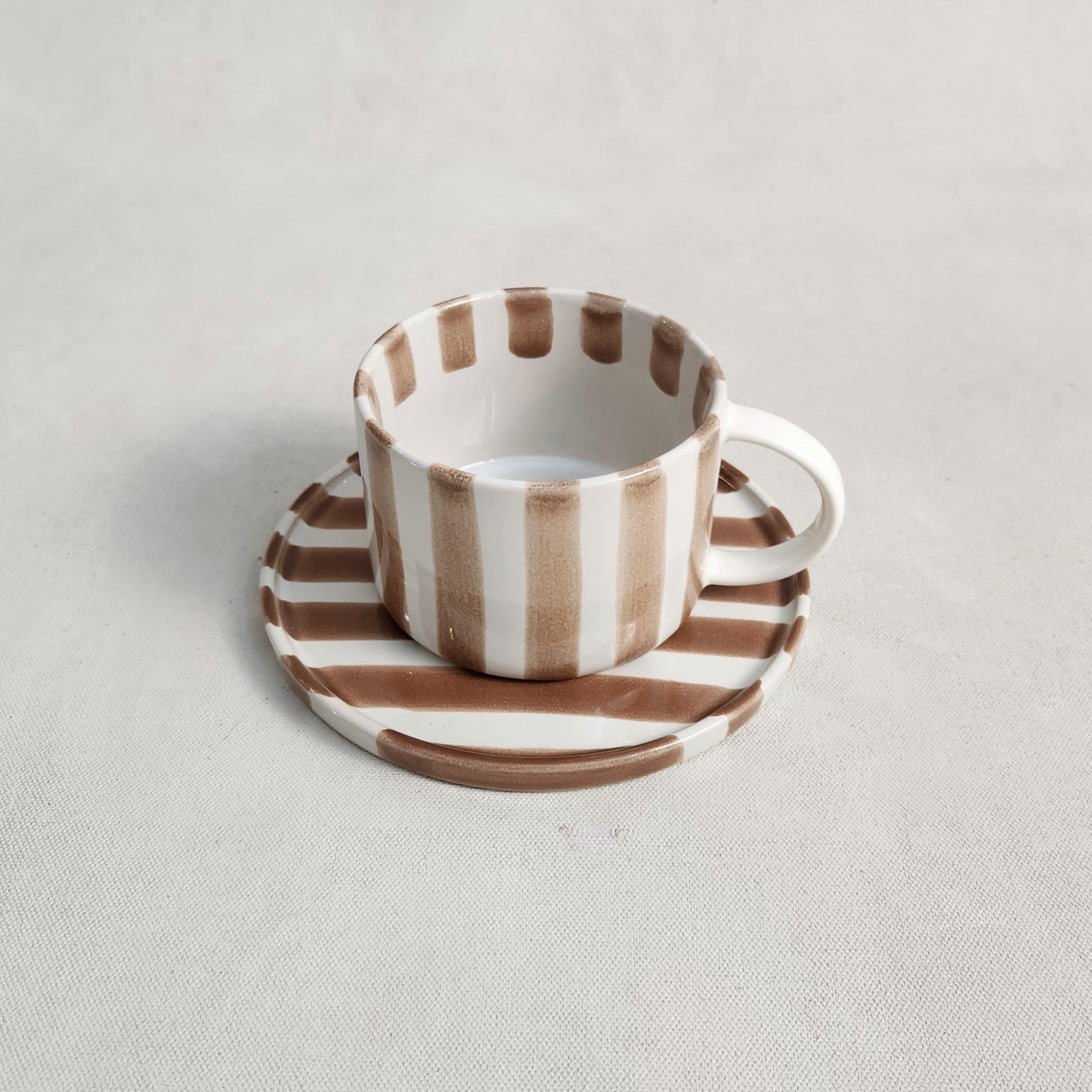 Monica Cup and Saucer – Beige