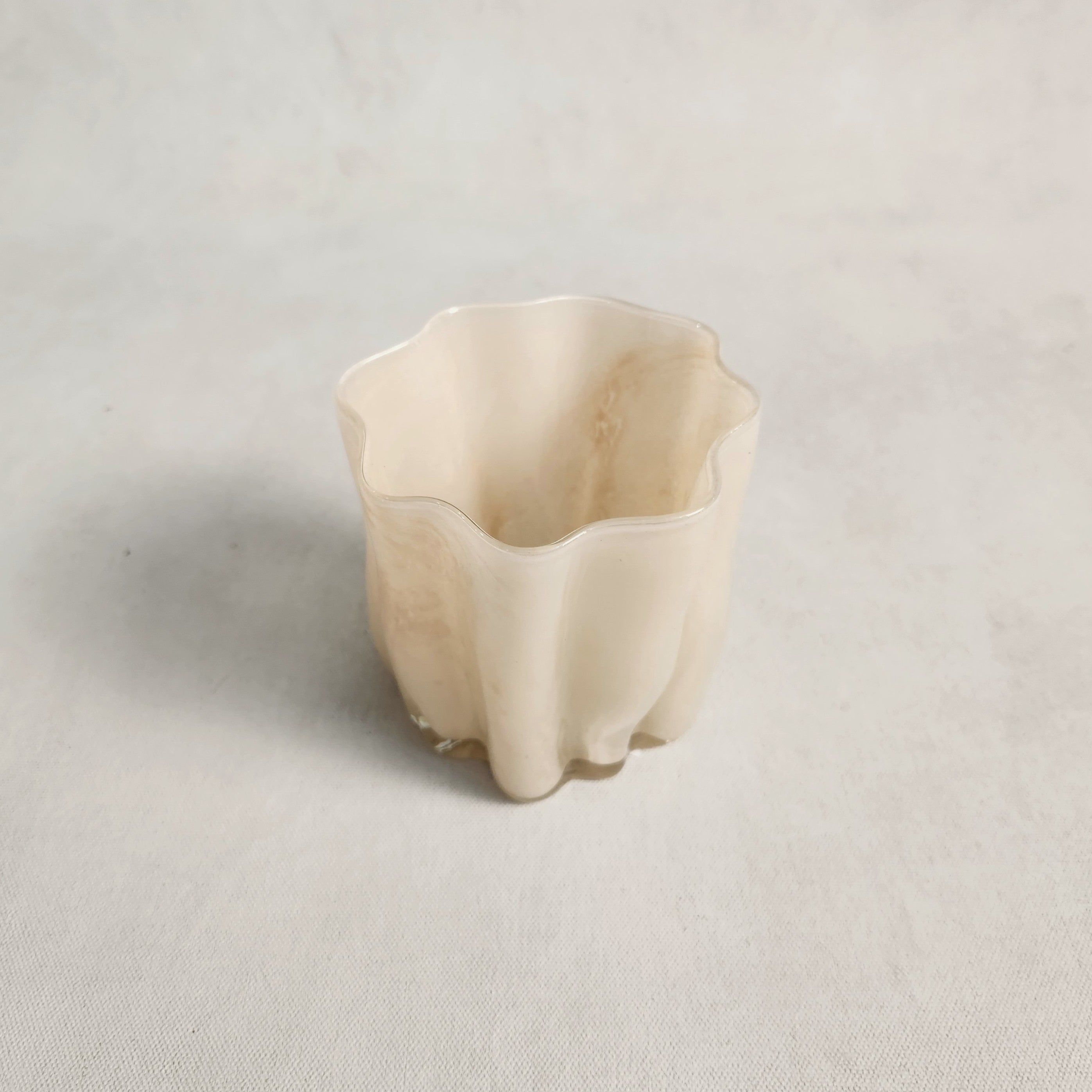 Tess Glass Tea Light / Vase - Off white