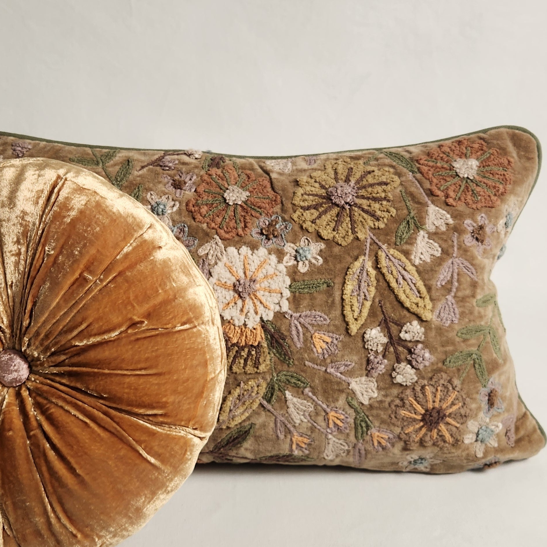 Kanika Khaki Dune Lumbar Cushion