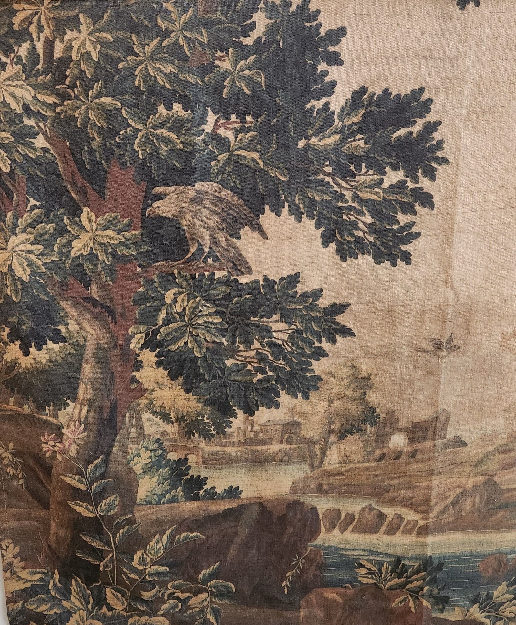 Golden Tapestry Linen Wall Hanging