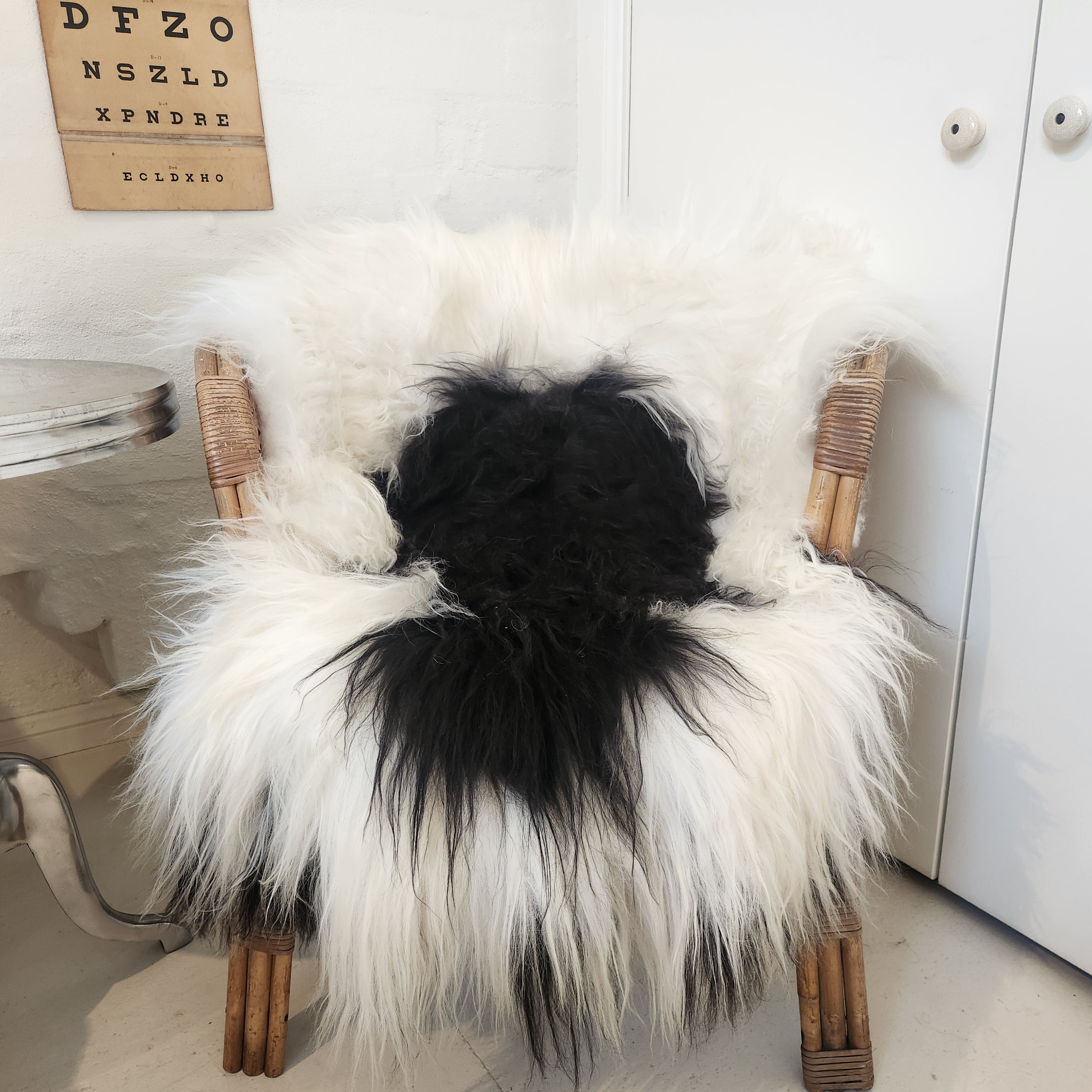 Icelandic Sheepskin - Black/White