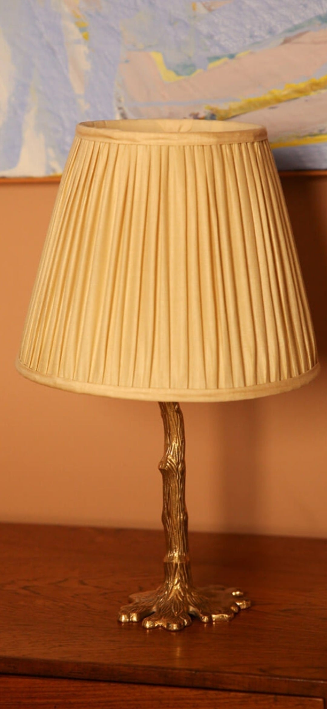 Medium Kiara Silk Lampshade - Buttermilk