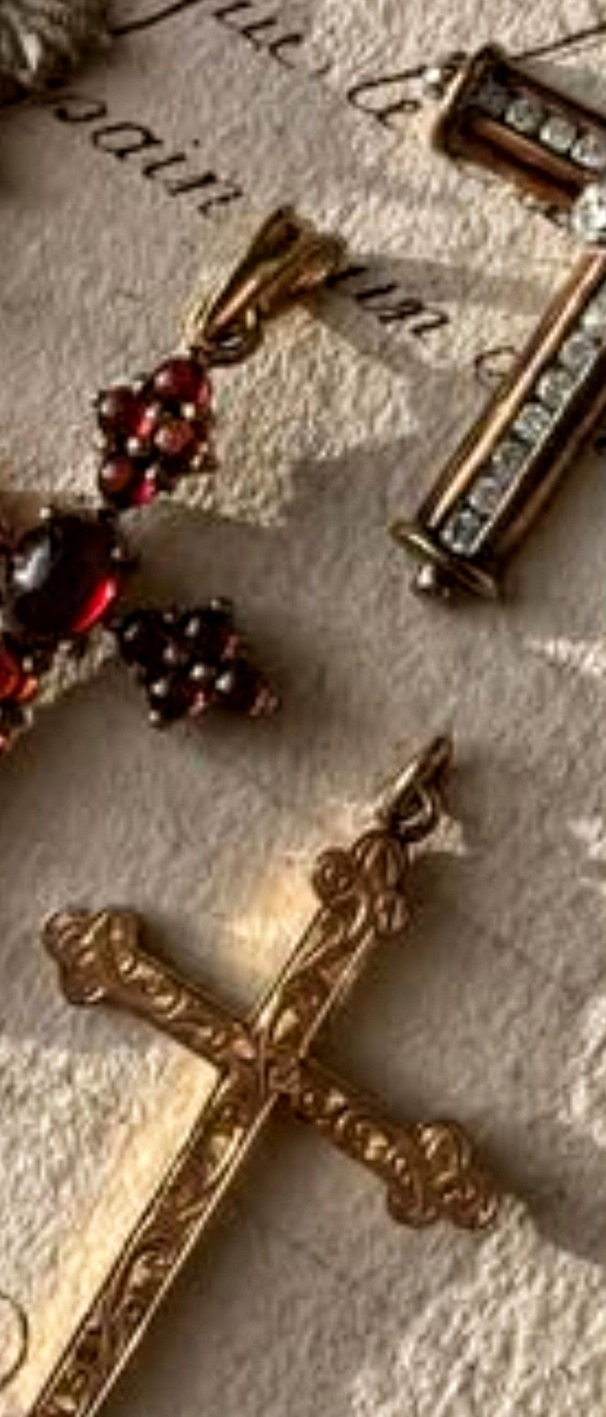 Antique 9ct Rose Gold Cross Pendant