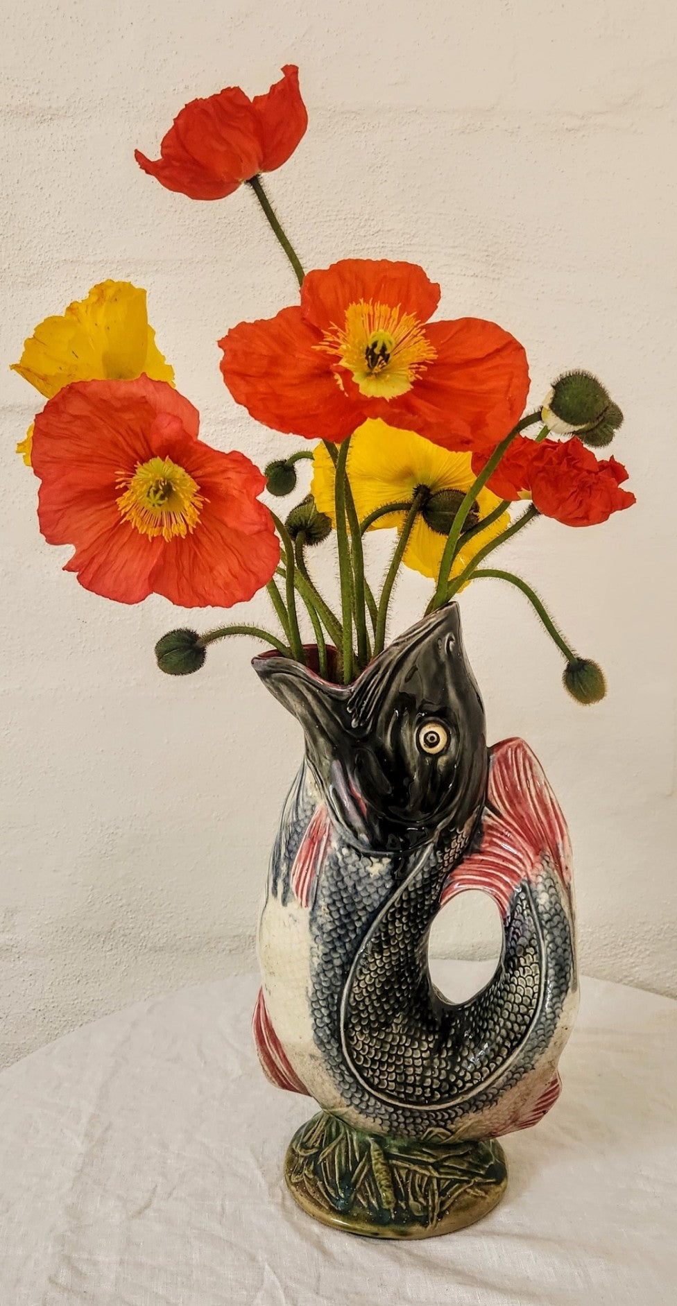 Antique French Trout Pitcher