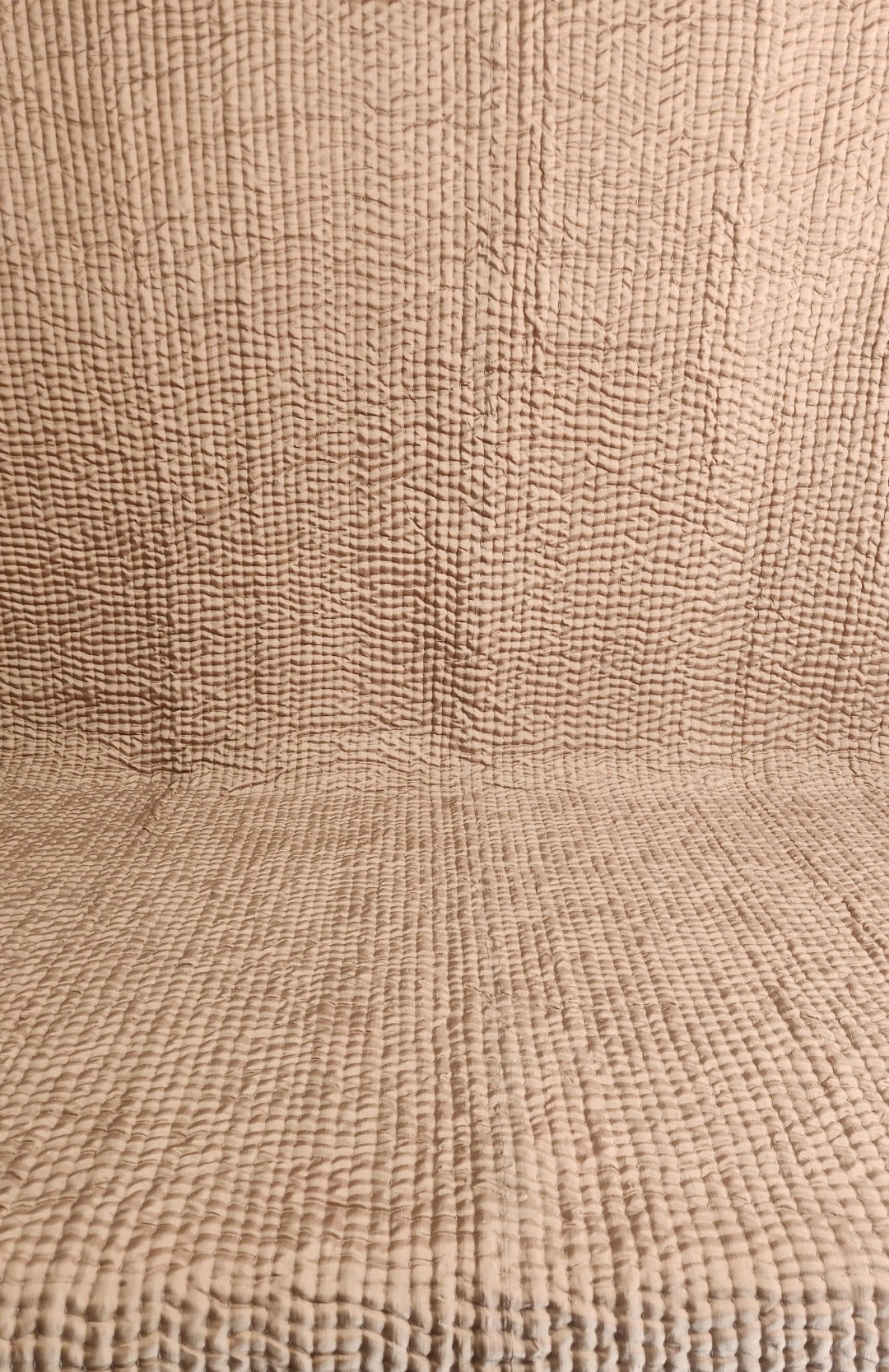 Quilted Silk Velvet Throw - Cappuccino