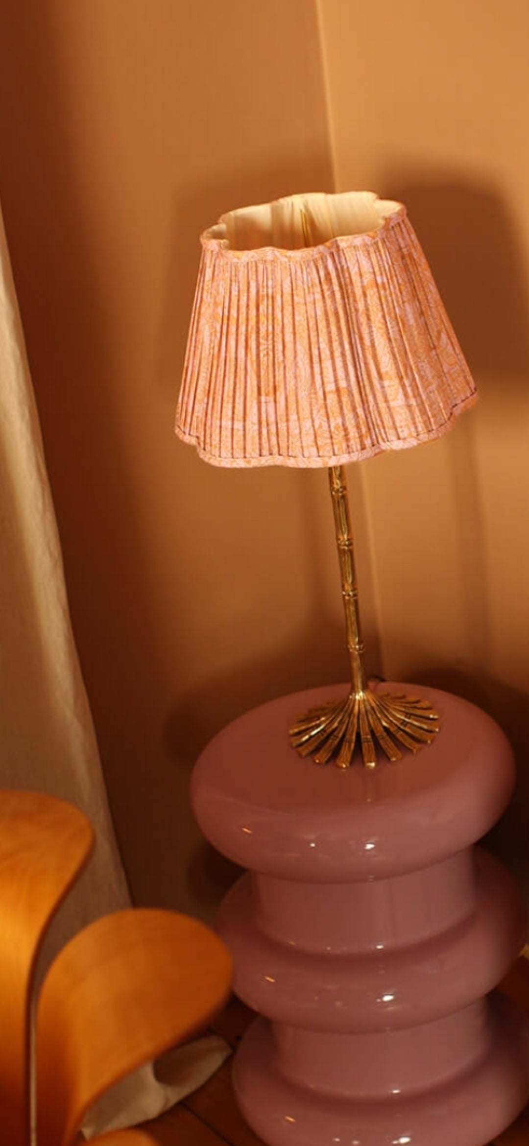 Medium Diya Silk Lampshade - Aliya Lilac