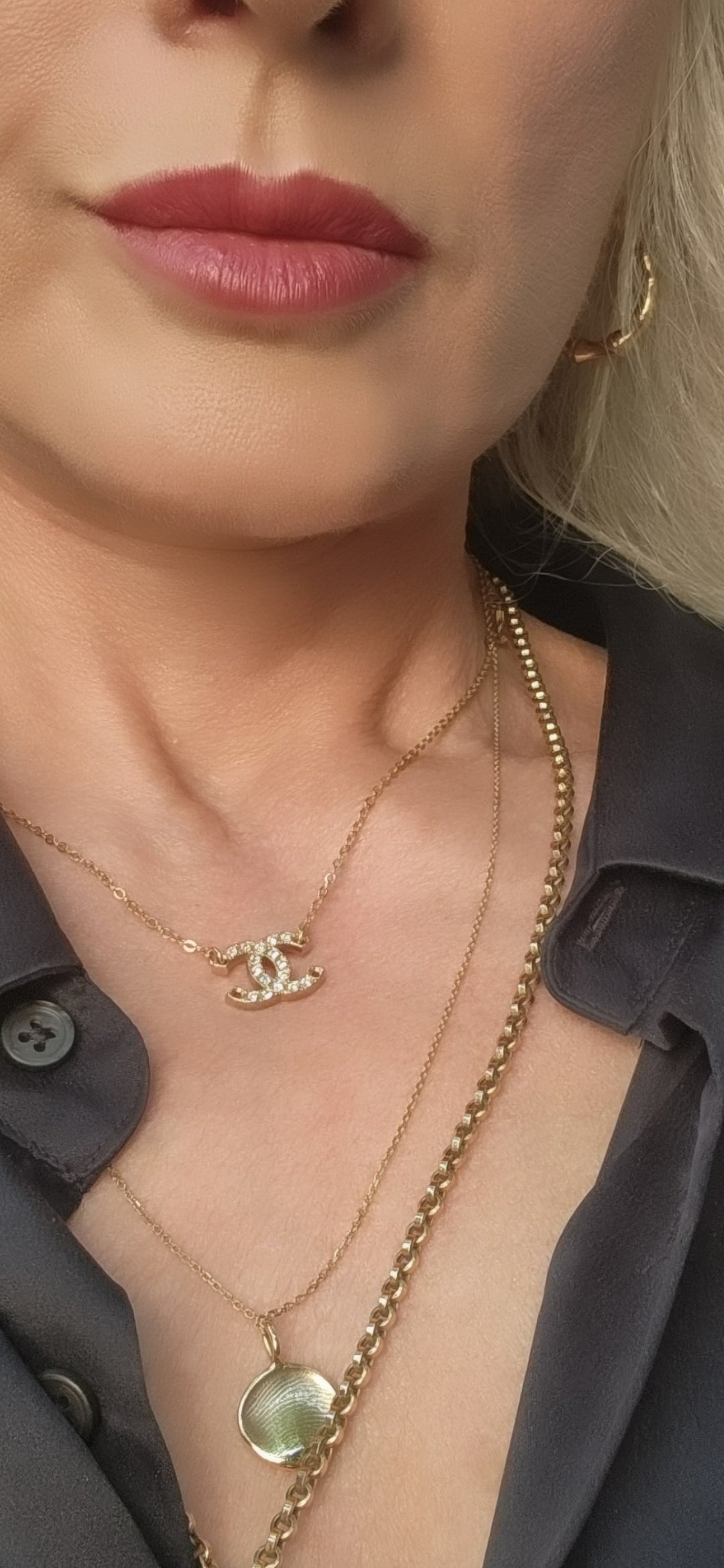 Diamante CC Extra Fine Chain Necklace