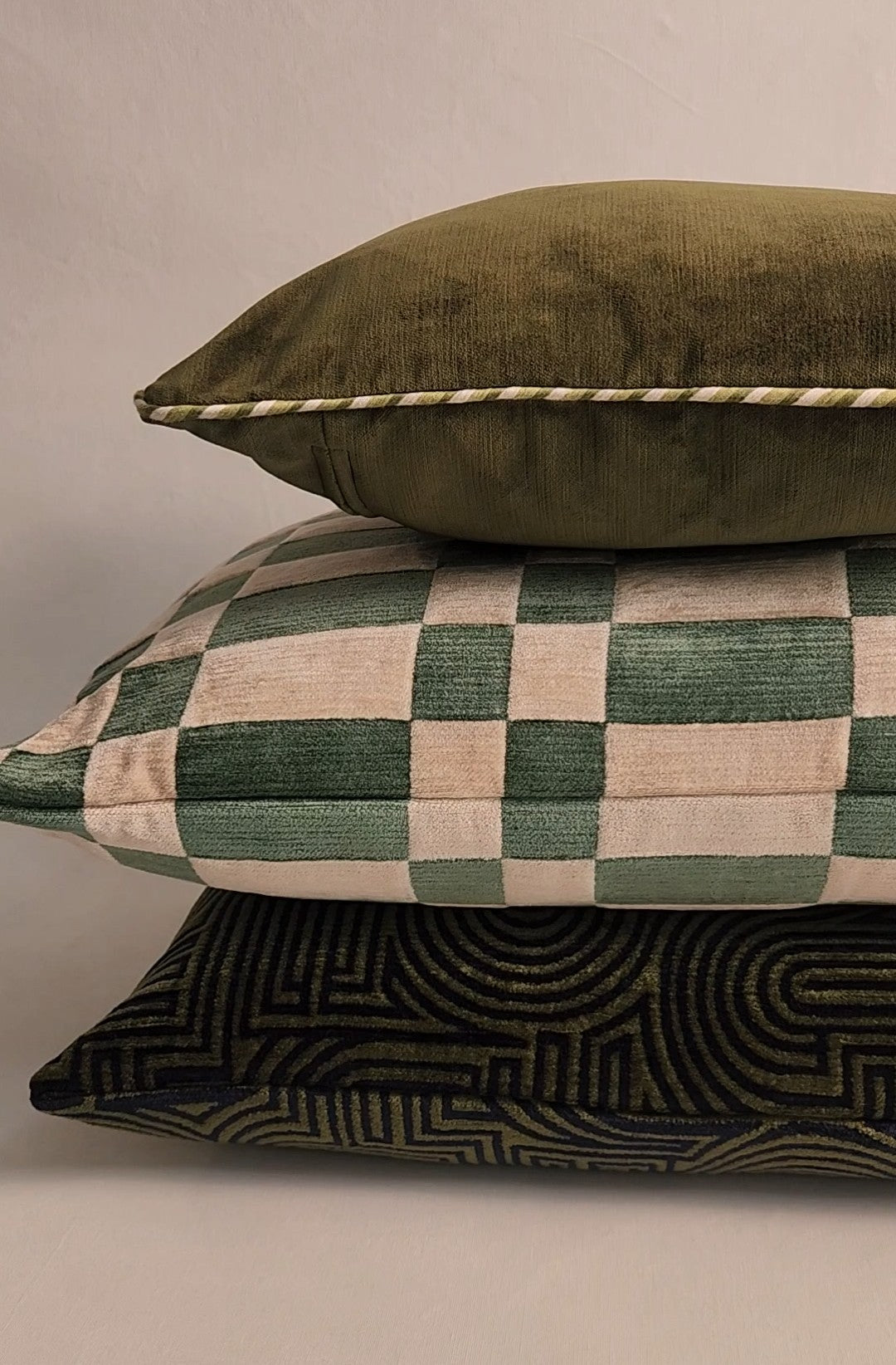 Dalila Square Cushion - Olive