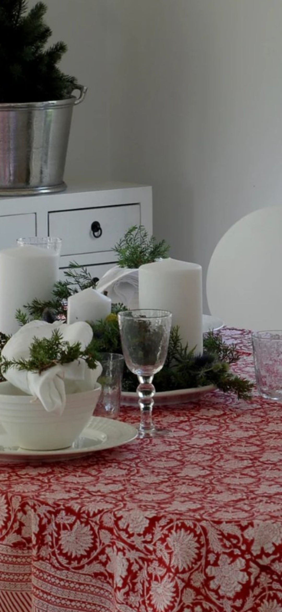 Cotton Tablecloth - Paradise Red