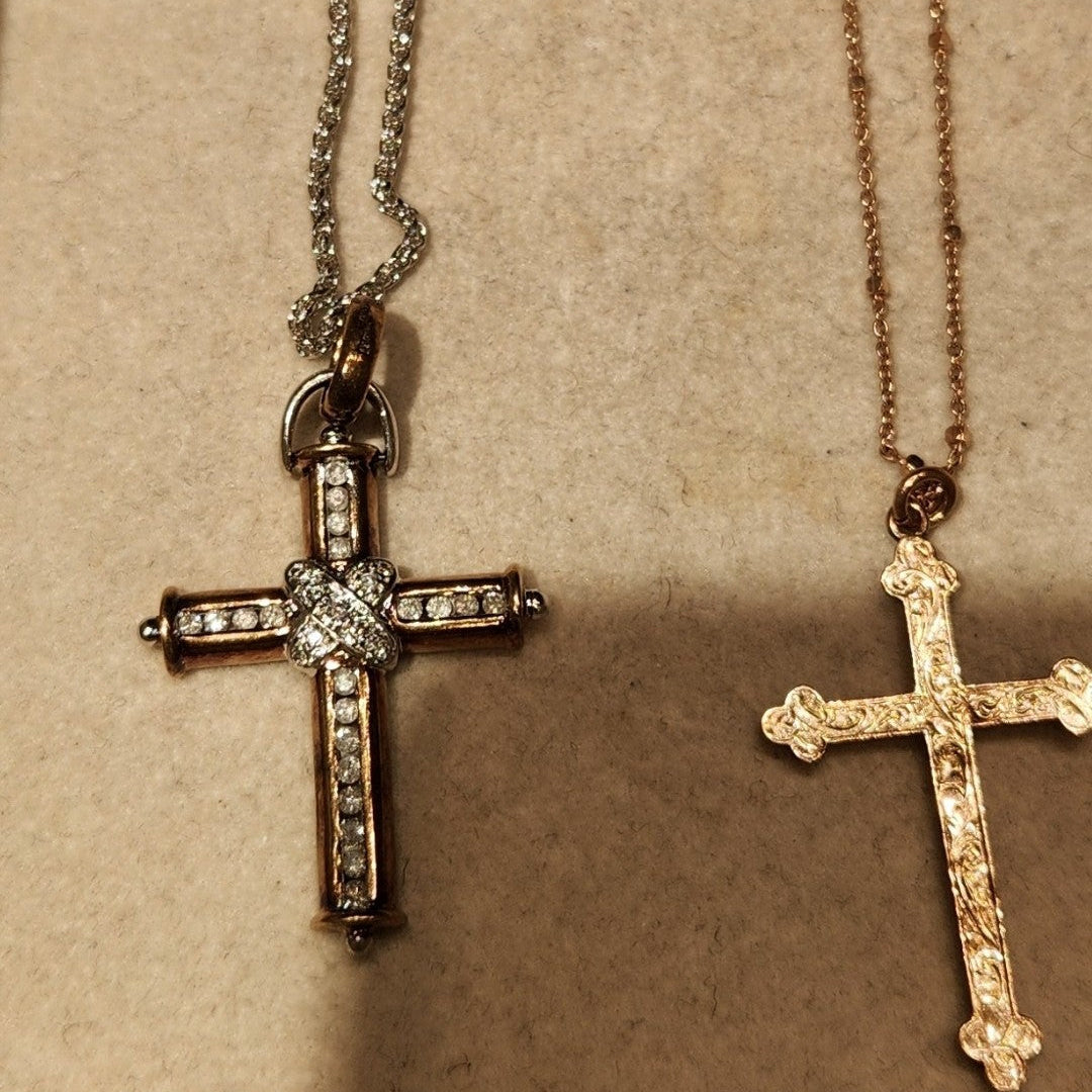 Antique 9ct Rose Gold Cross Pendant