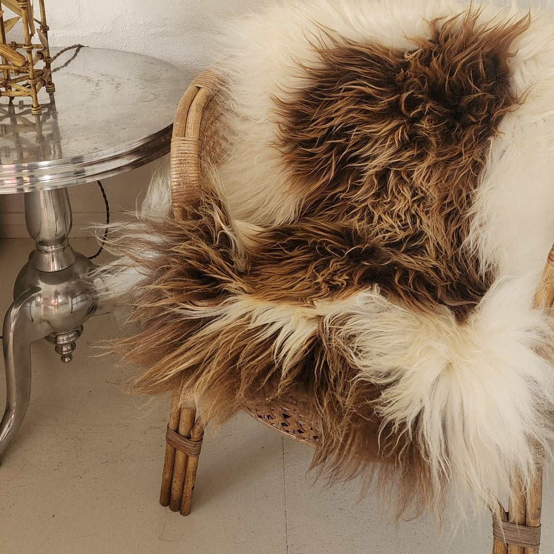 Icelandic Sheepskin - Caramel & White
