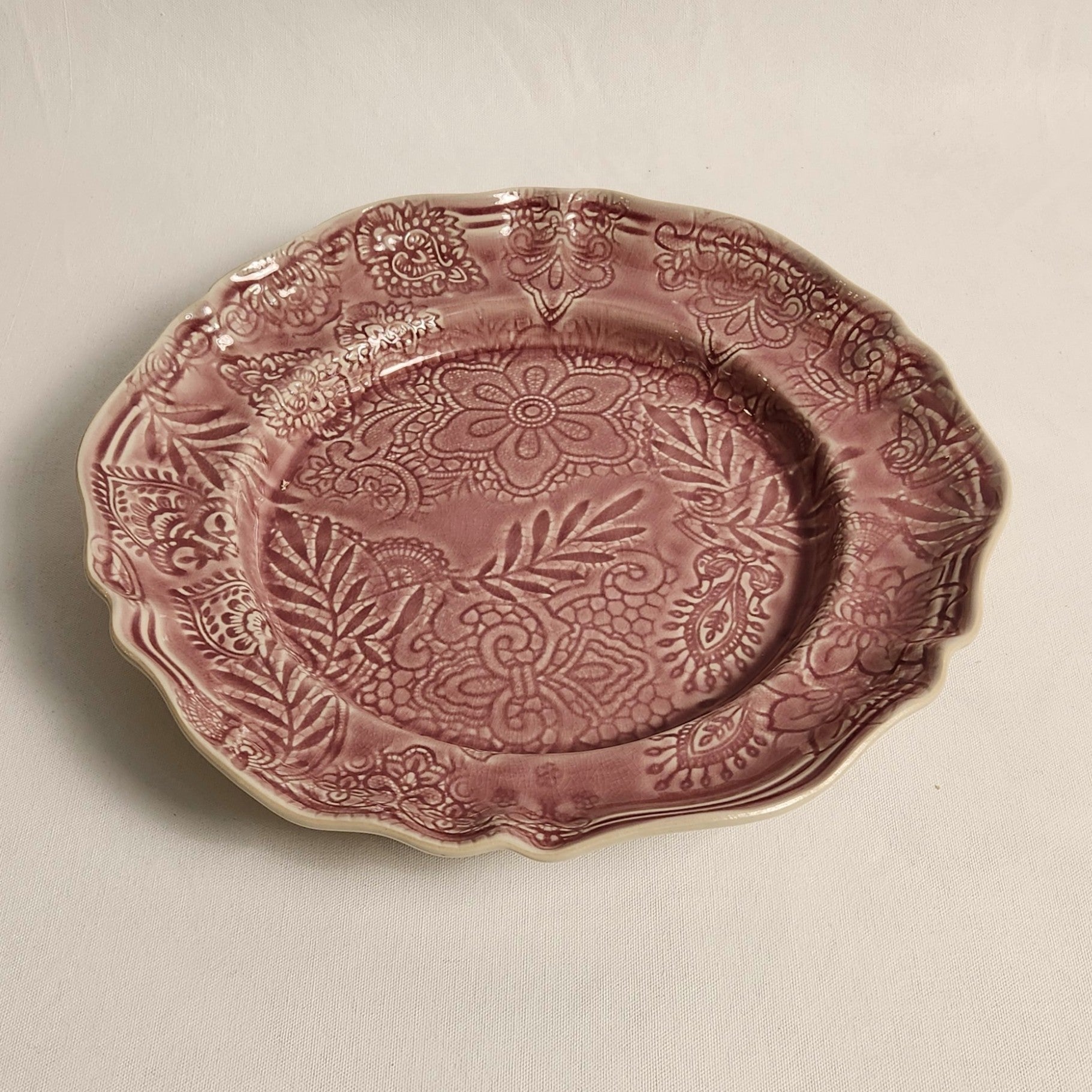 Large Round Server - Old Rose