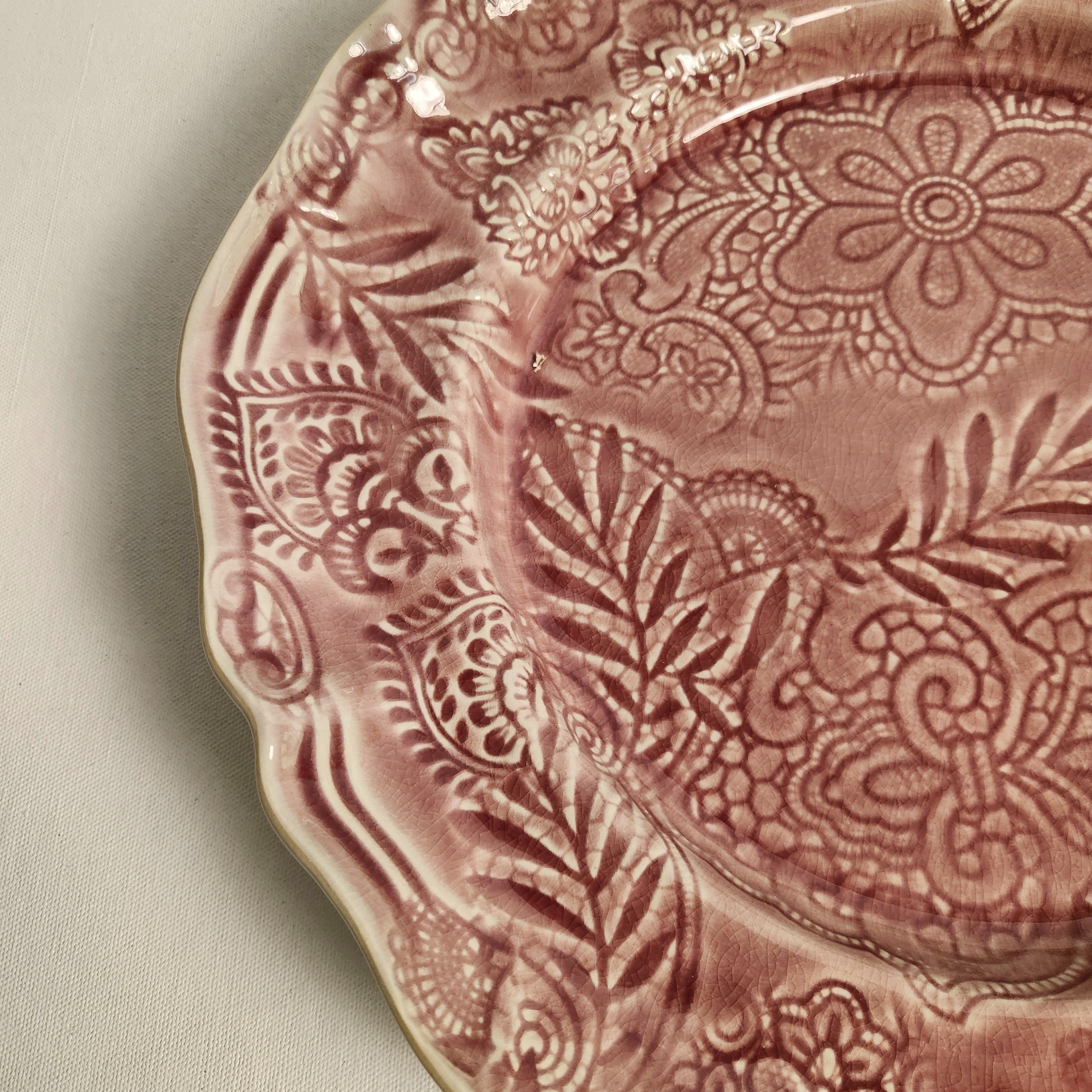 Large Round Server - Old Rose