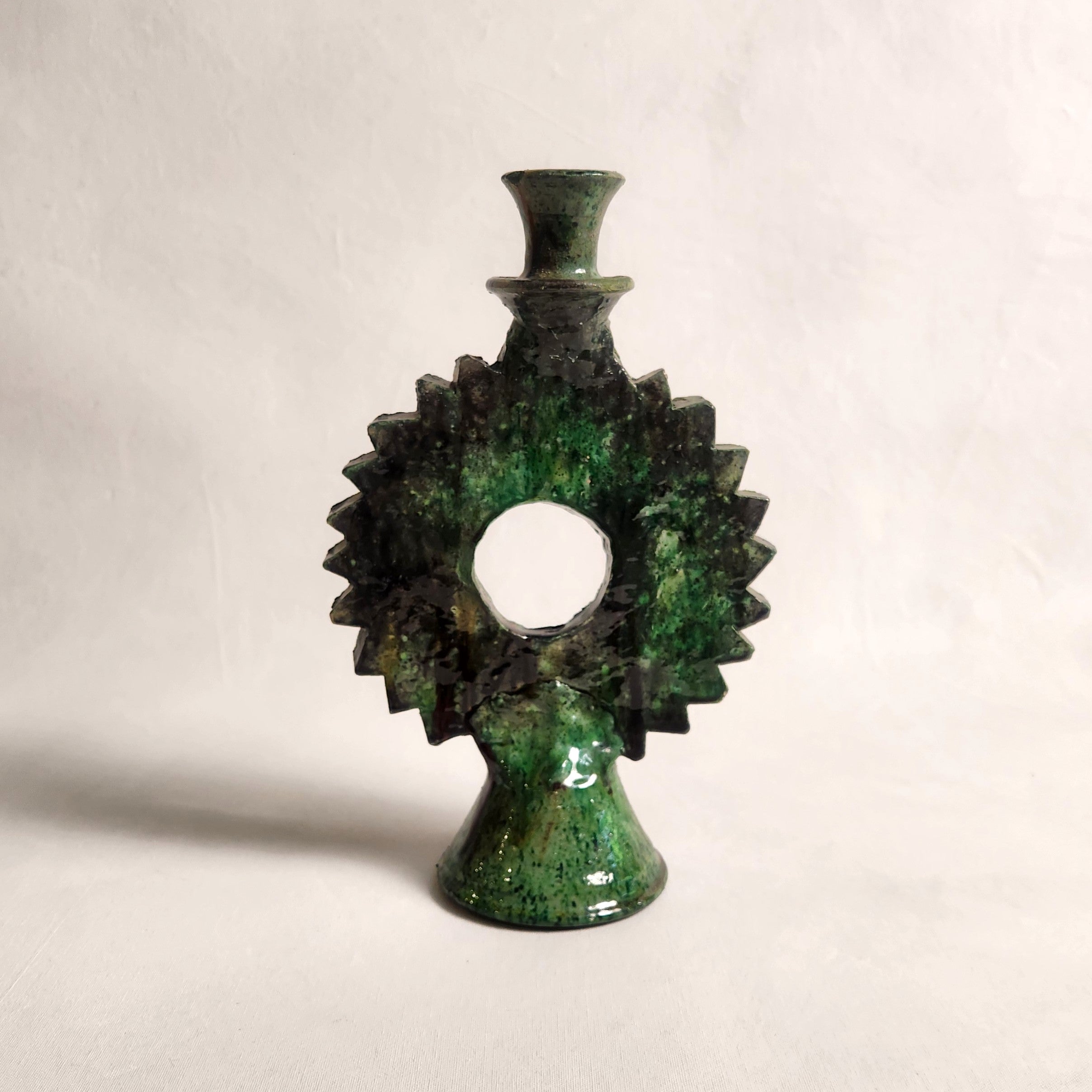 Tamegroute Sun Candlestick - Vert