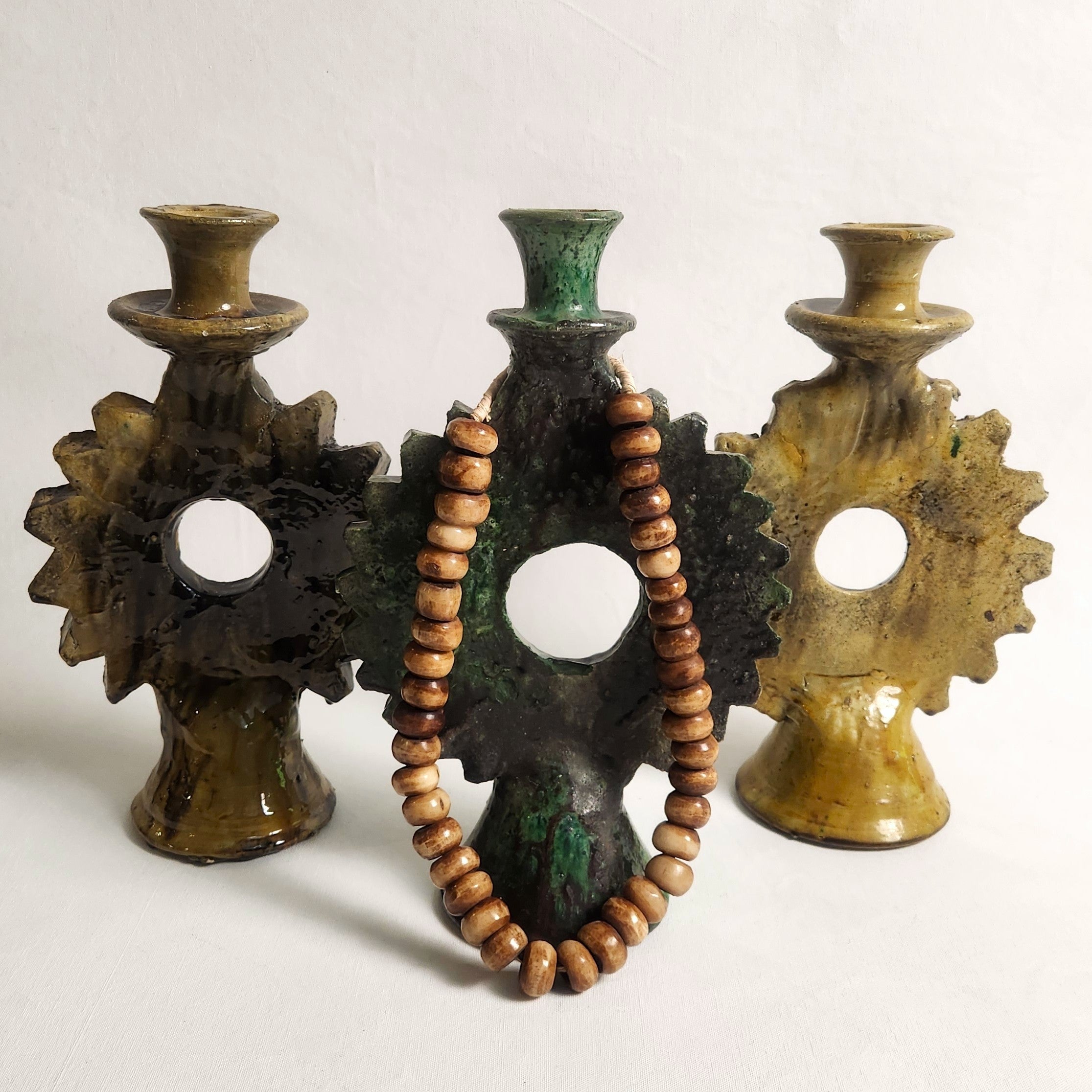 Tamegroute Sun Candlestick - Vert