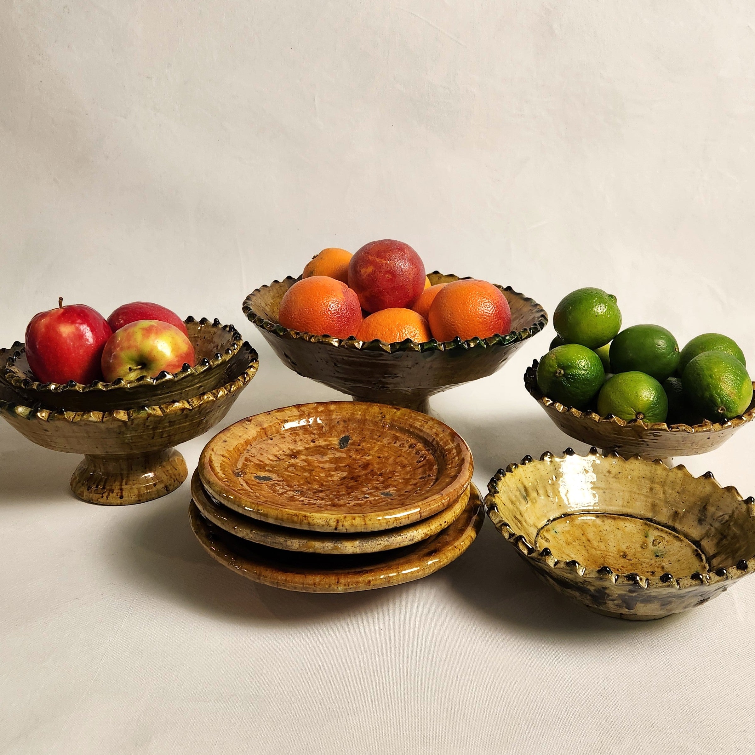 Tamegroute Pedestal Bowl - Jaune (3 sizes)