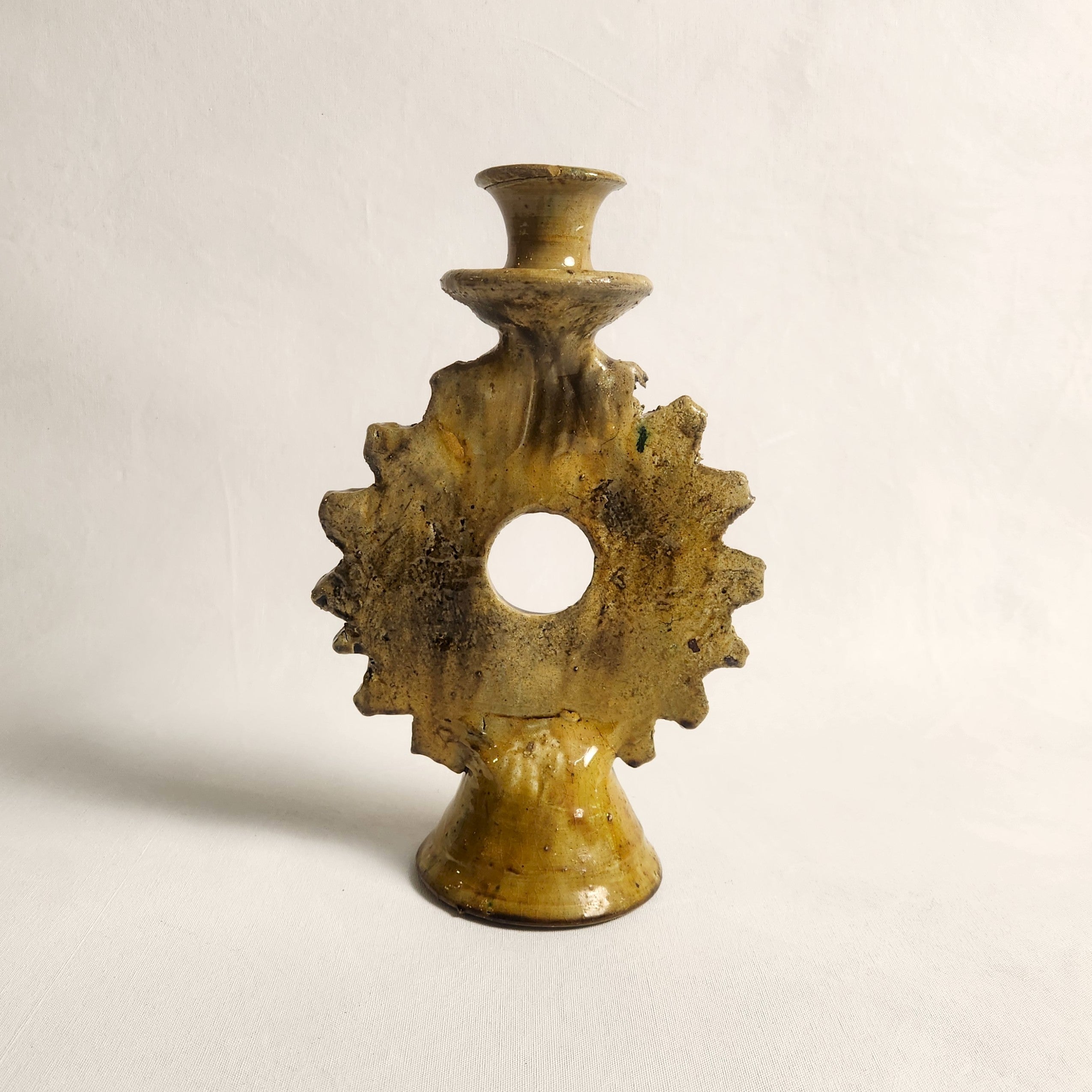 Tamegroute Sun Candlestick - Jaune