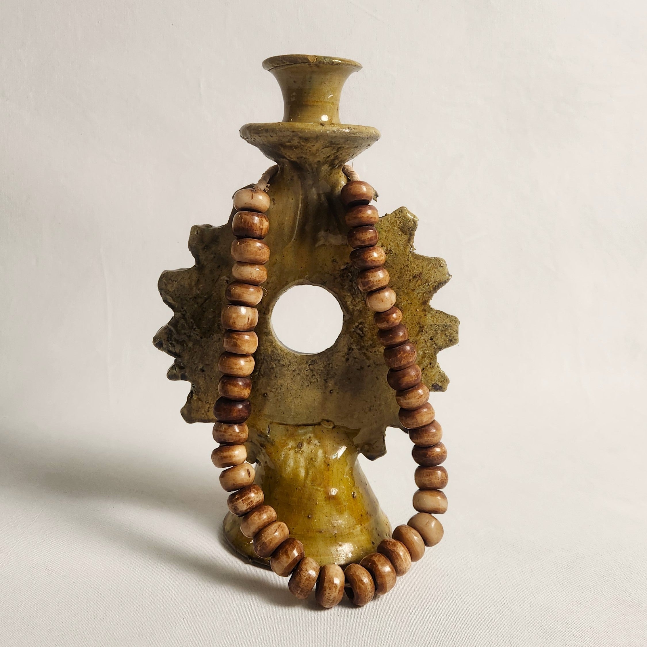 Tamegroute Sun Candlestick - Jaune