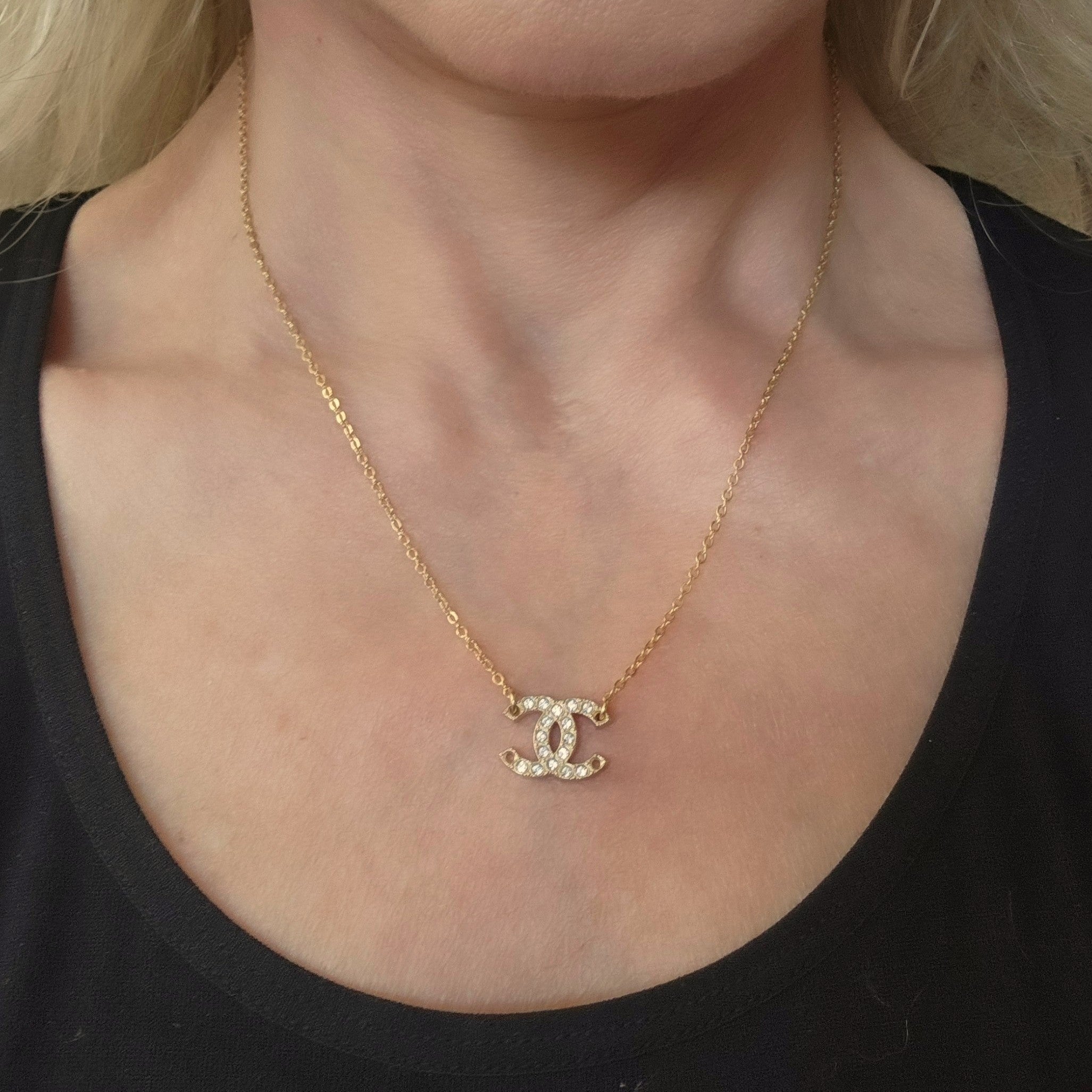 Diamante CC Extra Fine Chain Necklace