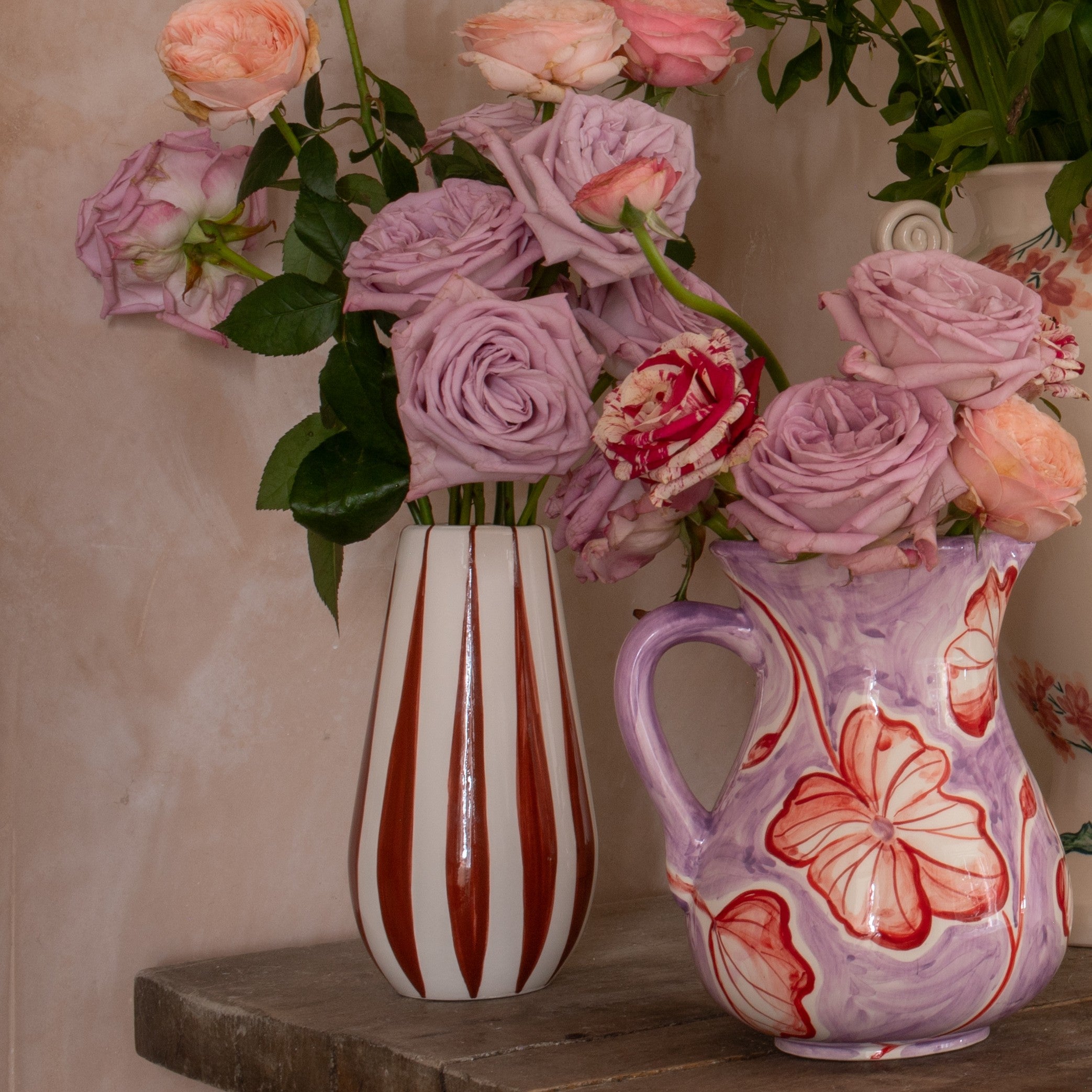 Blossom Vase - Cacao Stripe