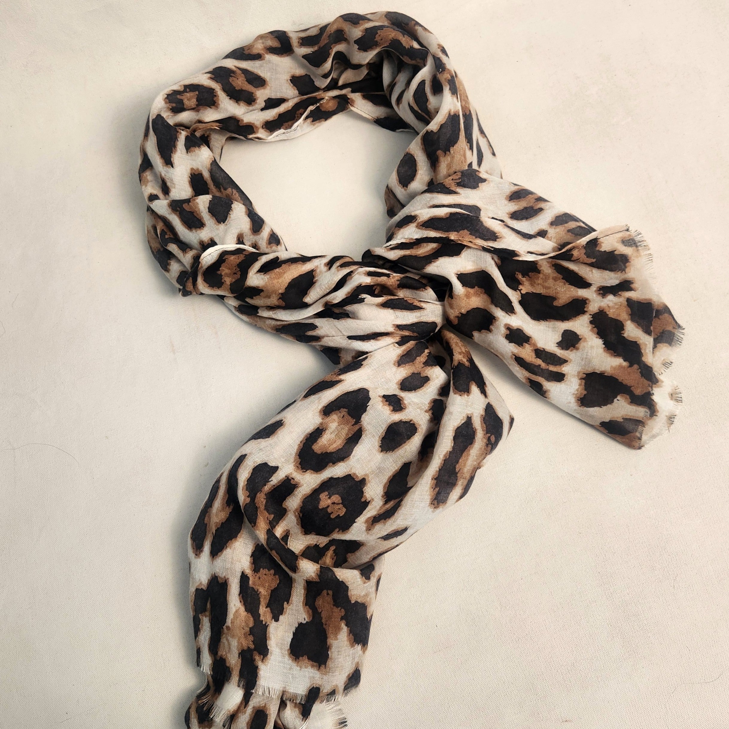White Leopard Scarf