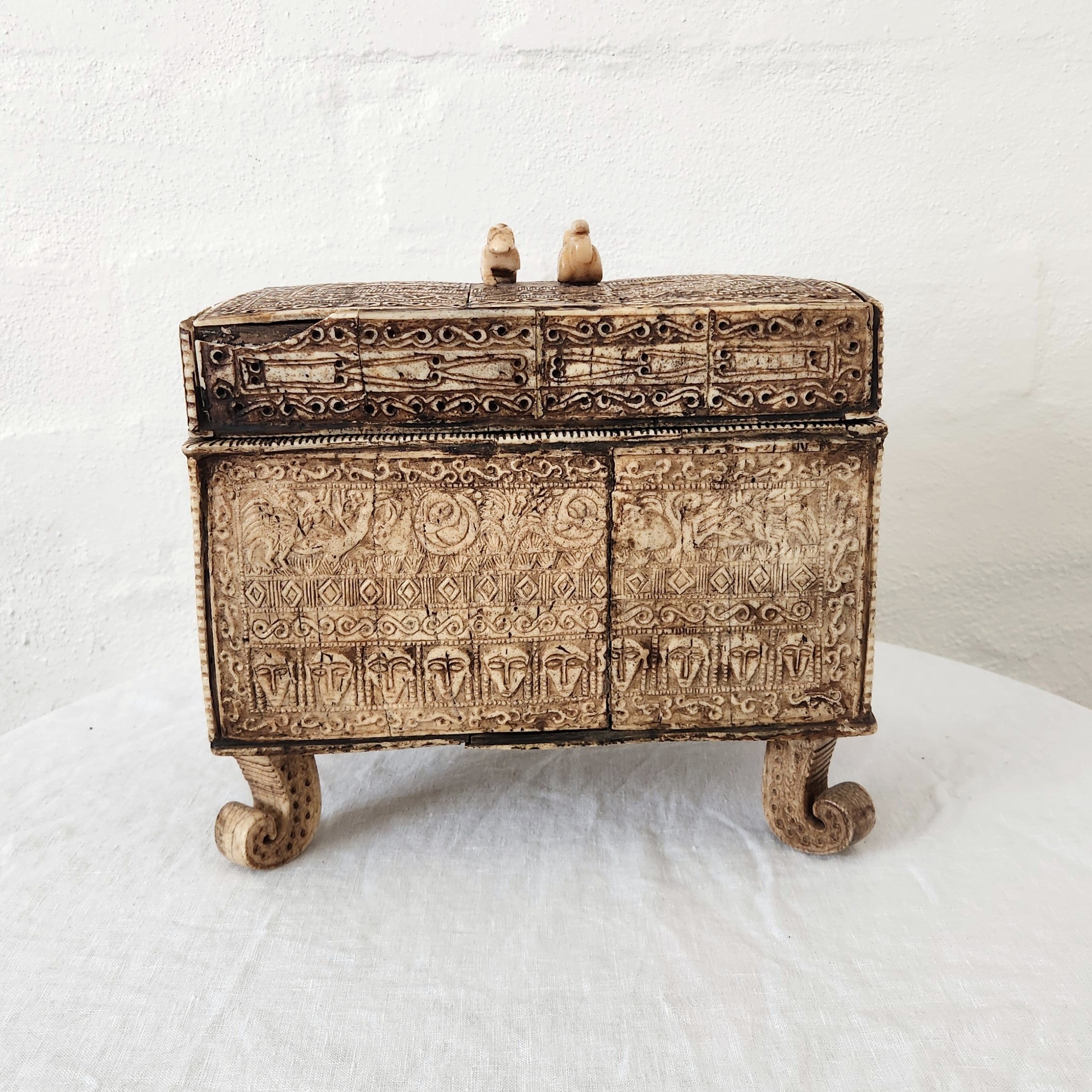 Vintage African Carved Casket