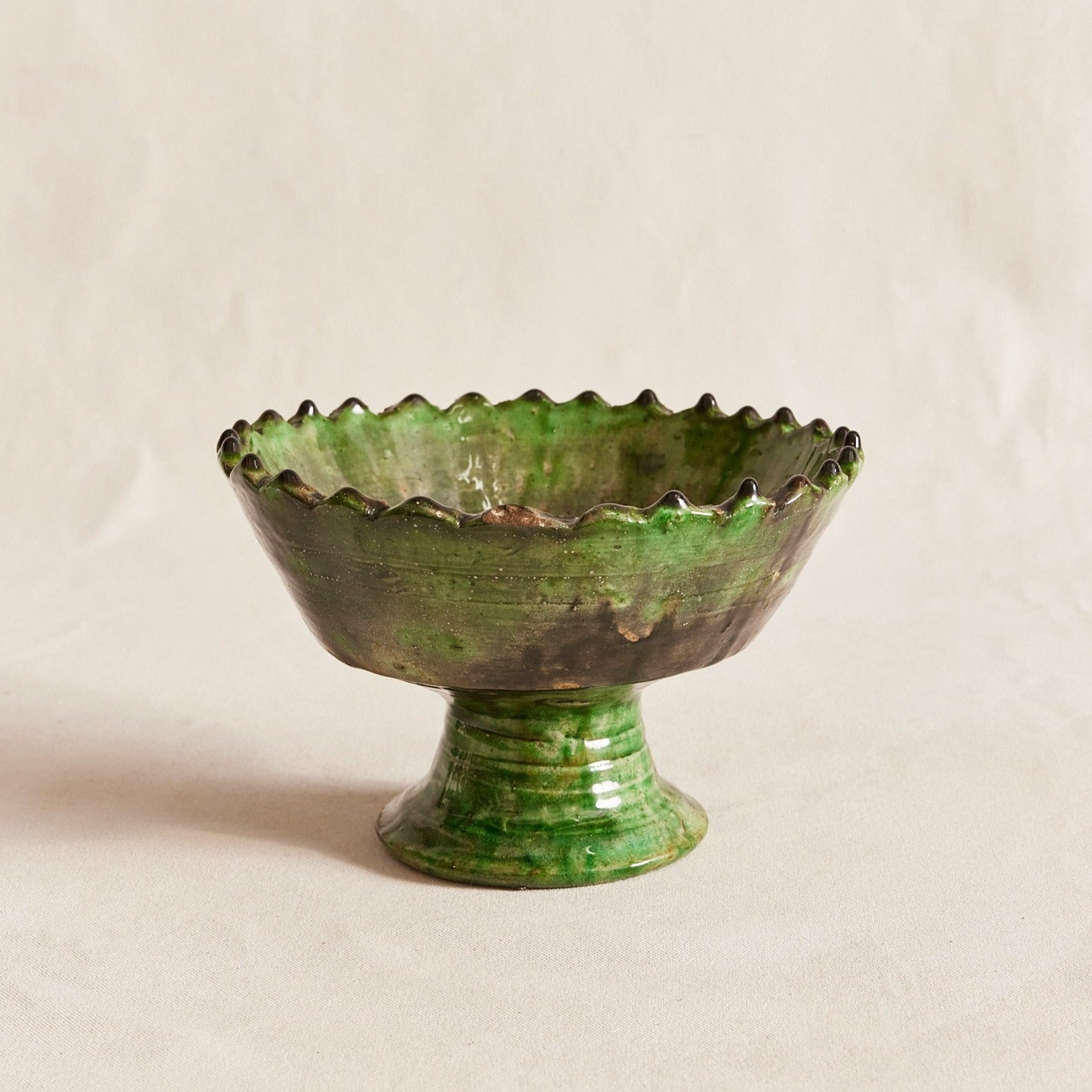 Medium Tamegroute Pedestal Bowl - Vert