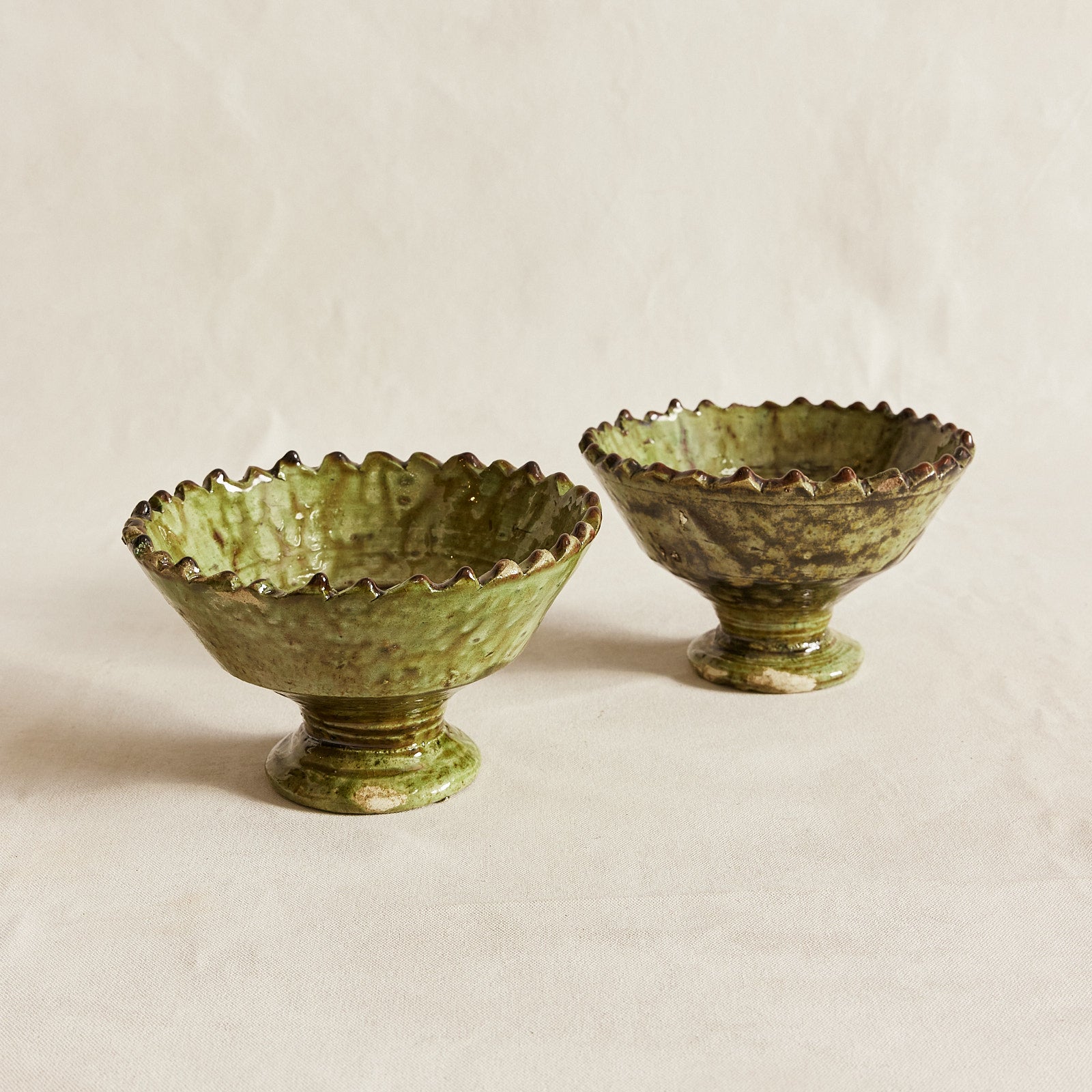 Small Tamegroute Pedestal Bowl - Jaune