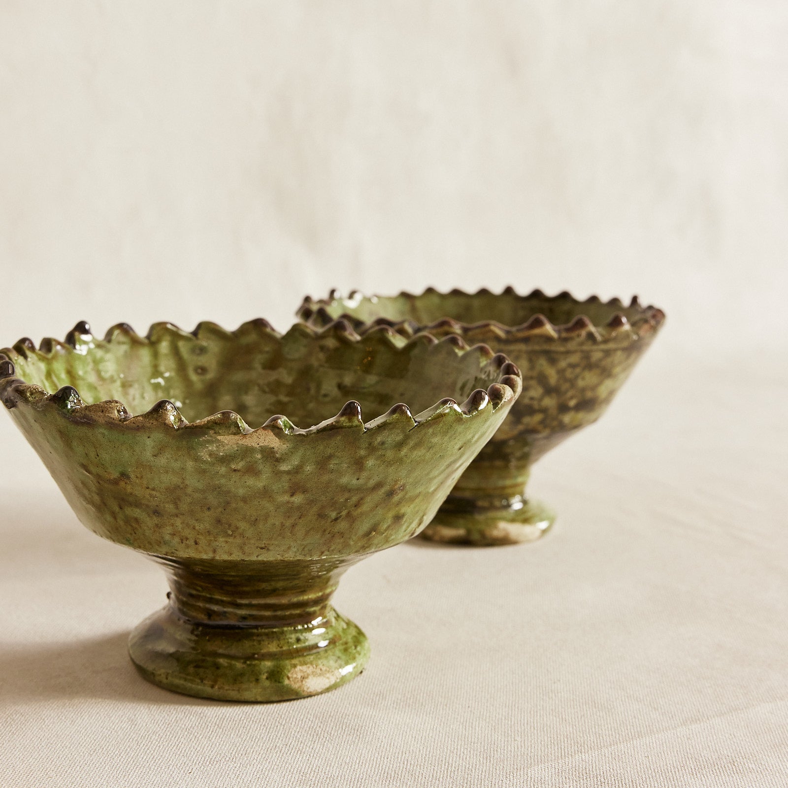 Small Tamegroute Pedestal Bowl - Jaune