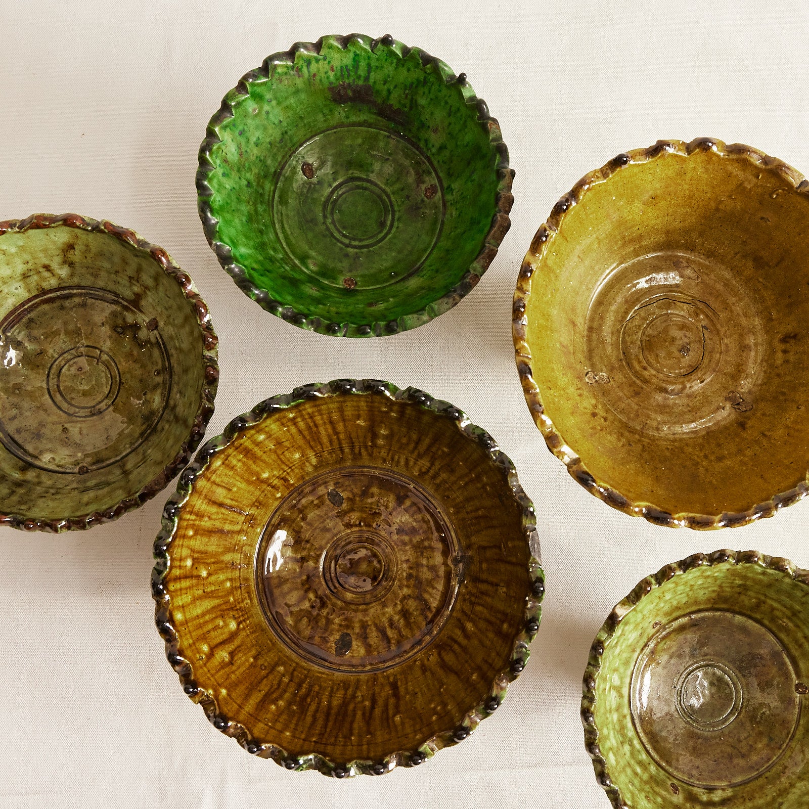 Small Tamegroute Pedestal Bowl - Jaune
