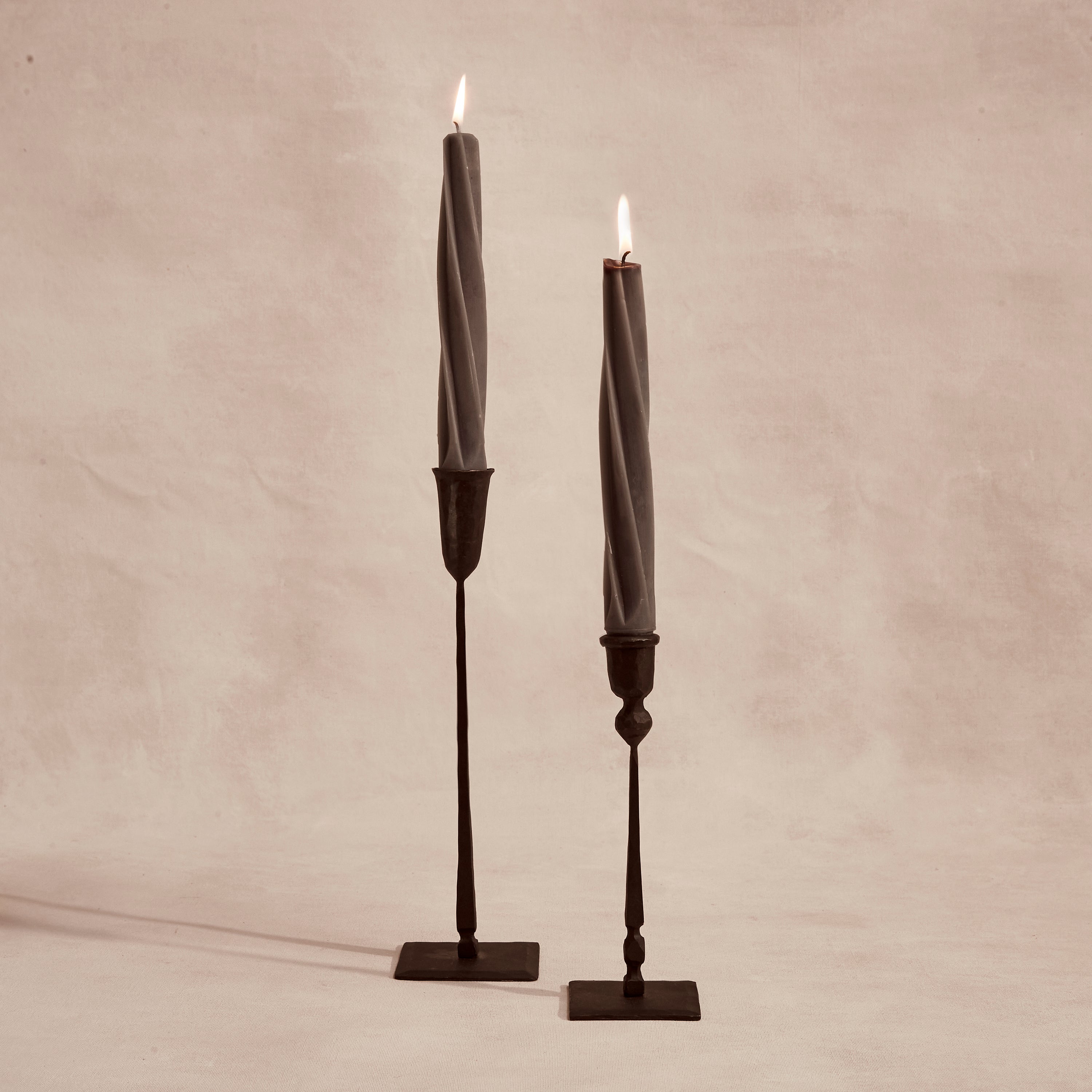 Grey Twist Tapers (pair) - 9"