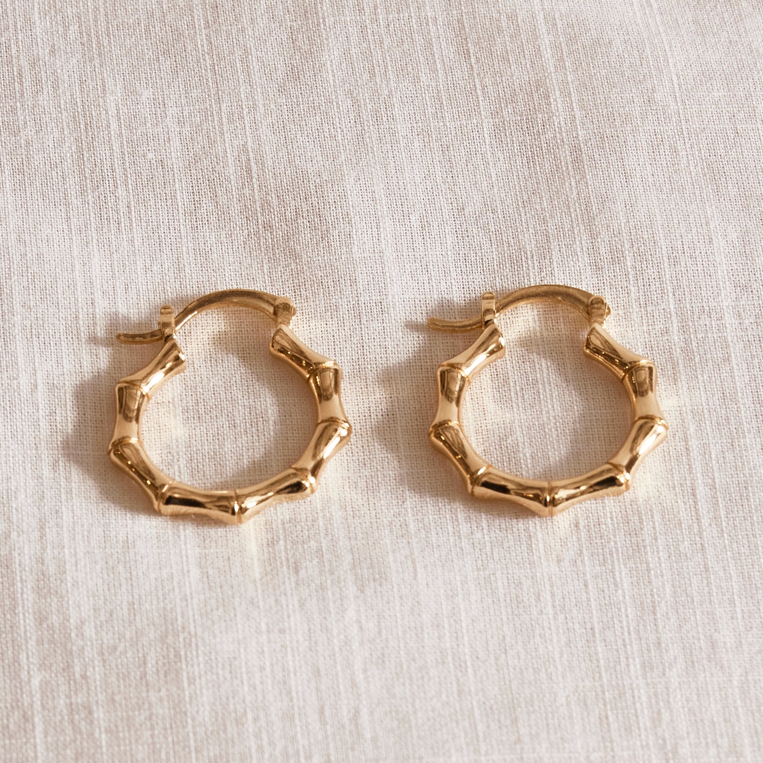 Bamboo Hoop Earrings (french lock)