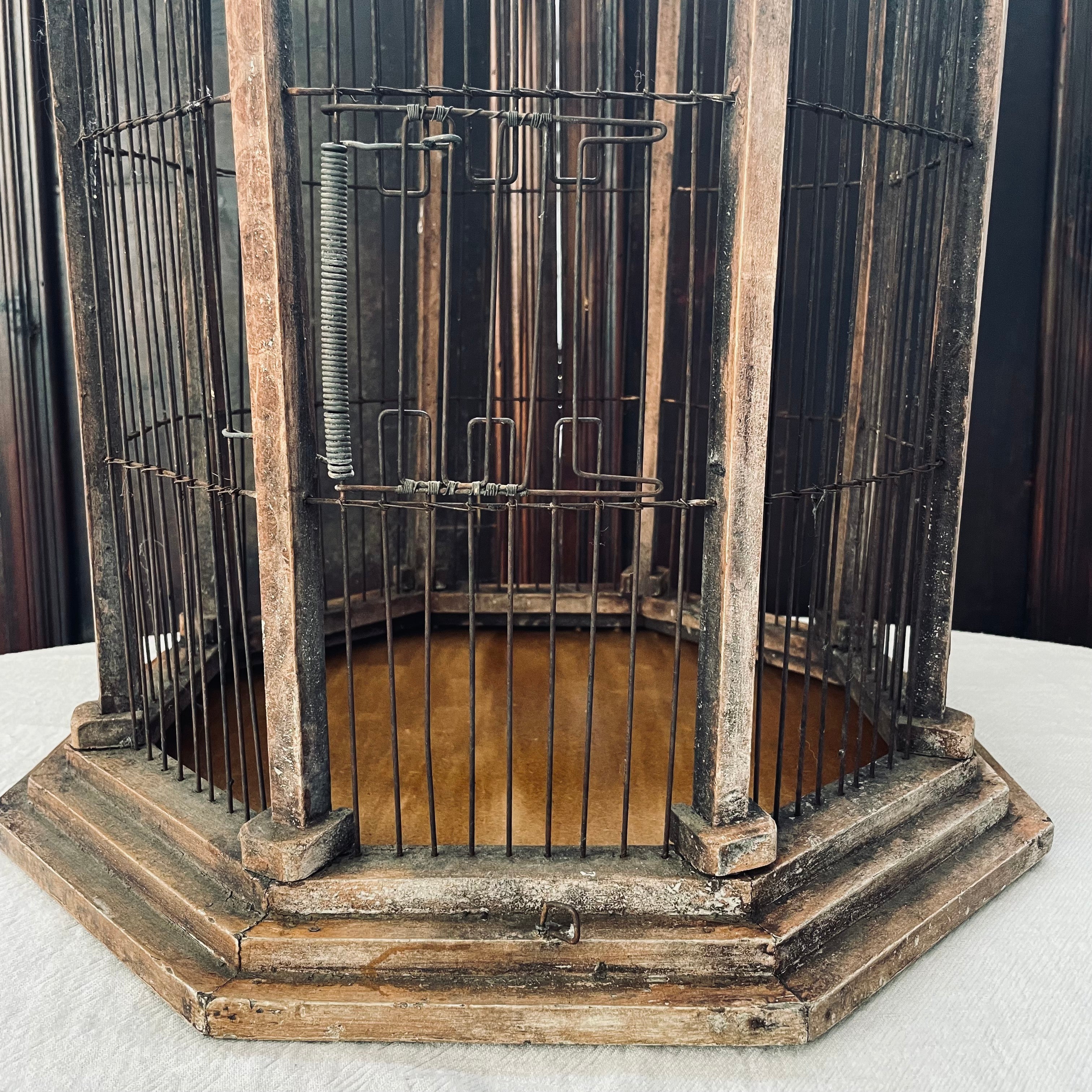 Vintage Timber Birdcage