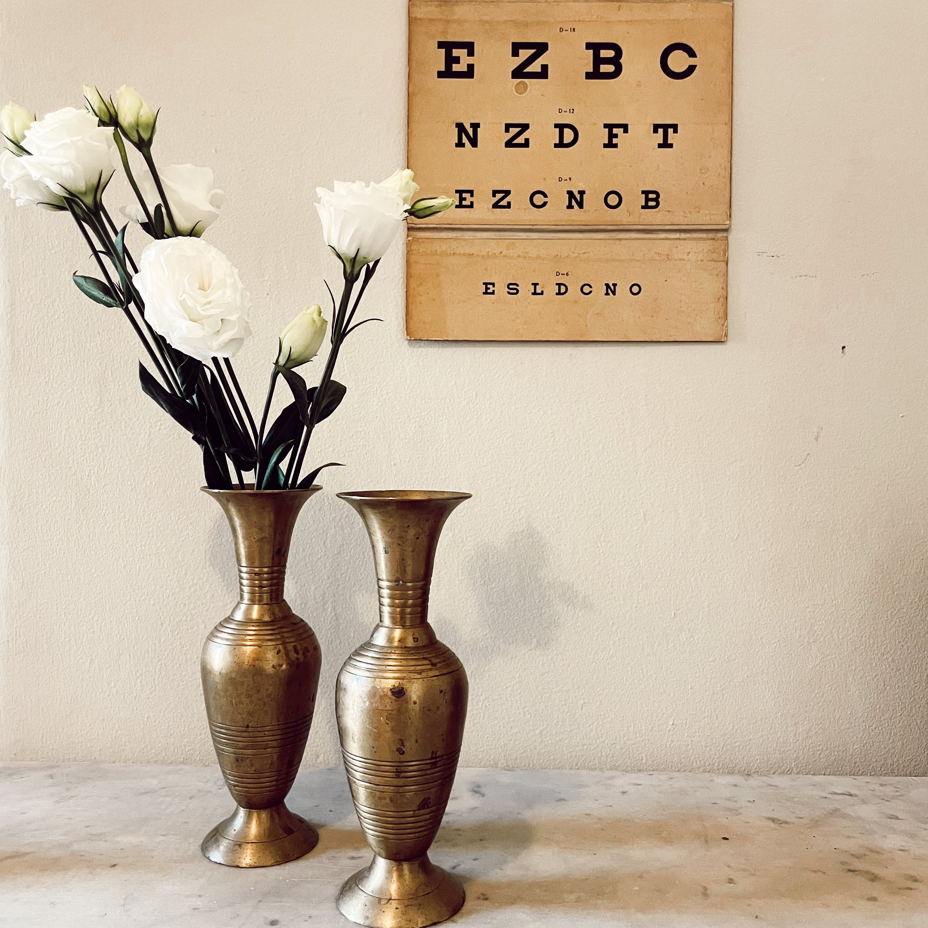 Vintage Brass Bud Vases