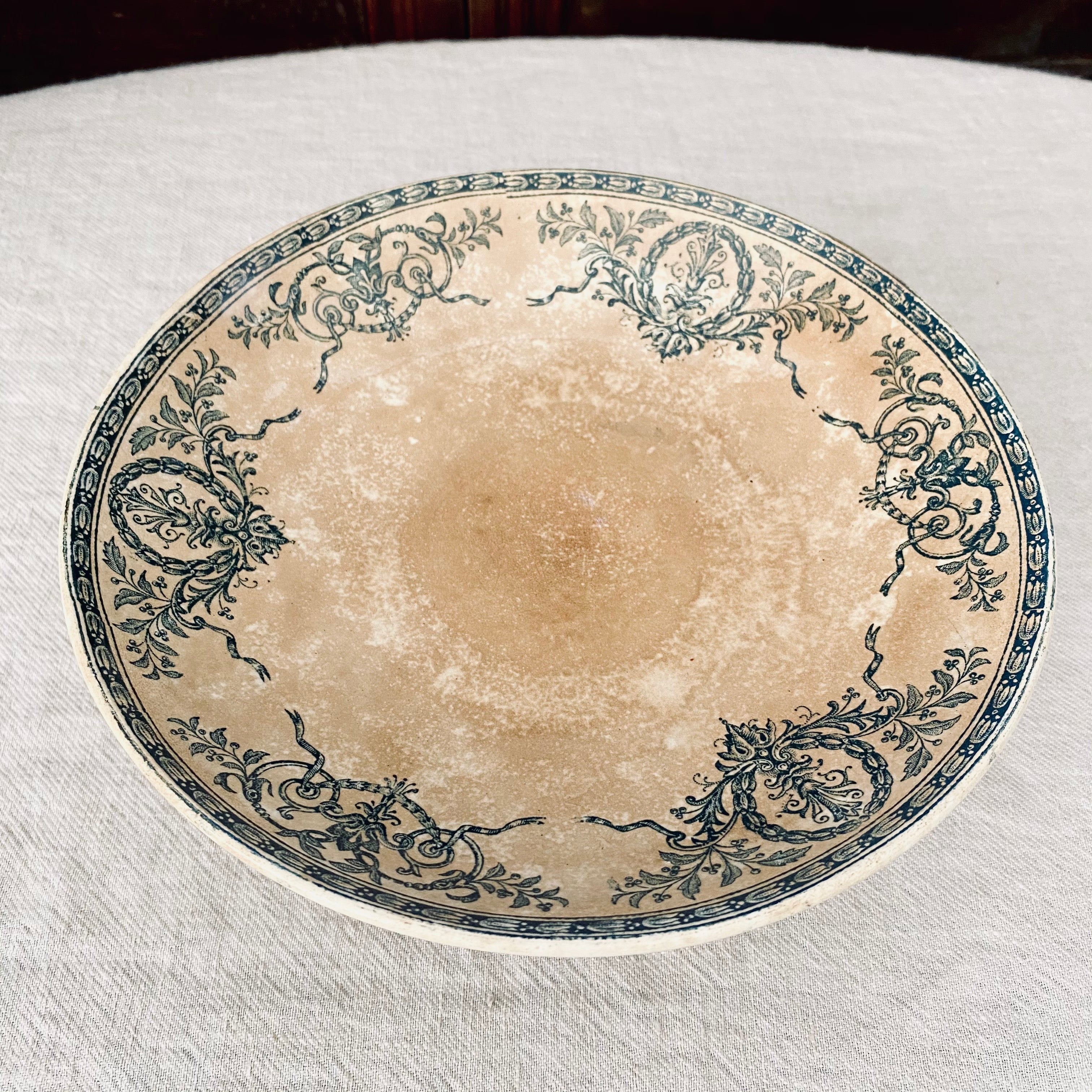 Exquisite Antique French Ironstone Pedestal Compote/Cake Stand