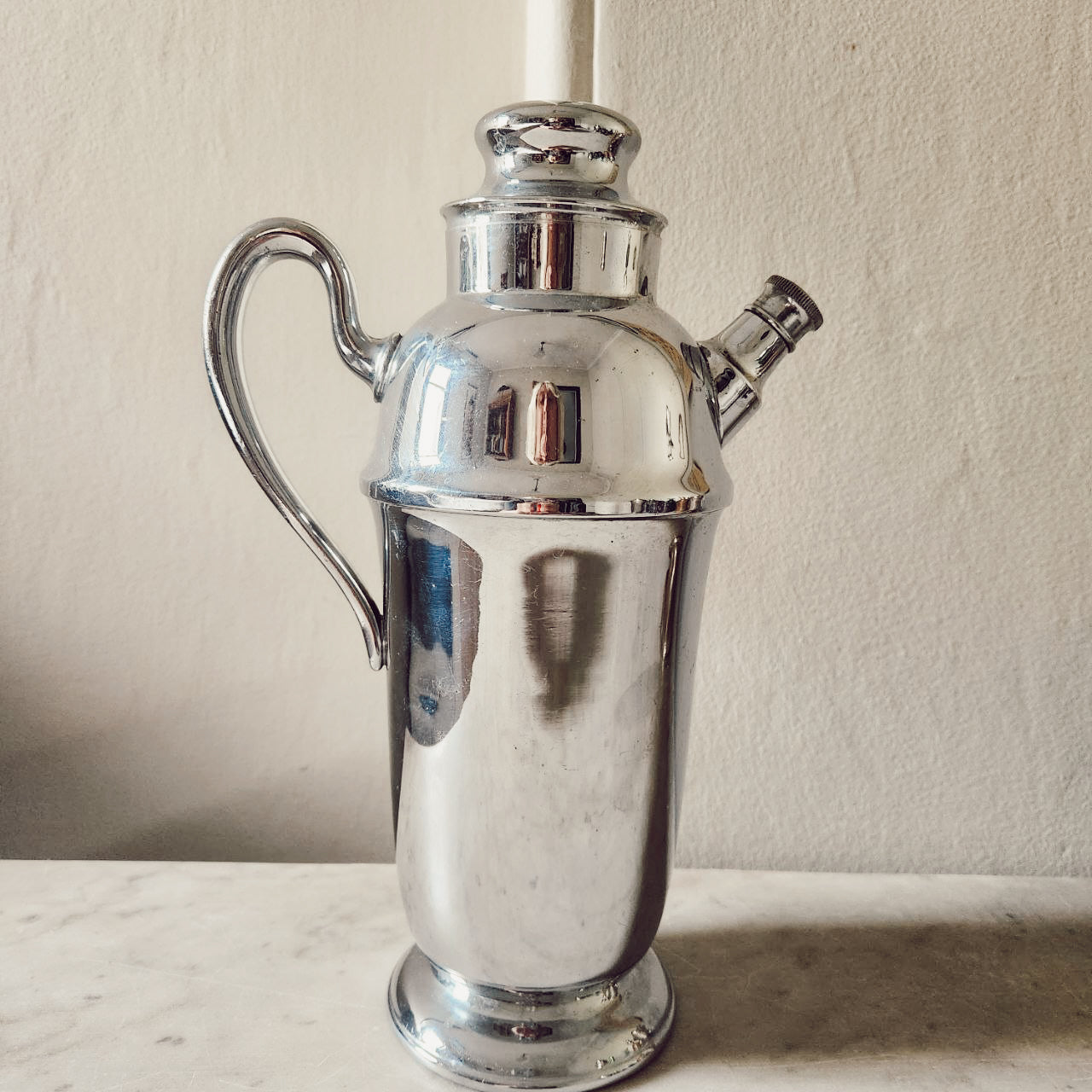 Large Chrome Cocktail Shaker - c 1950s