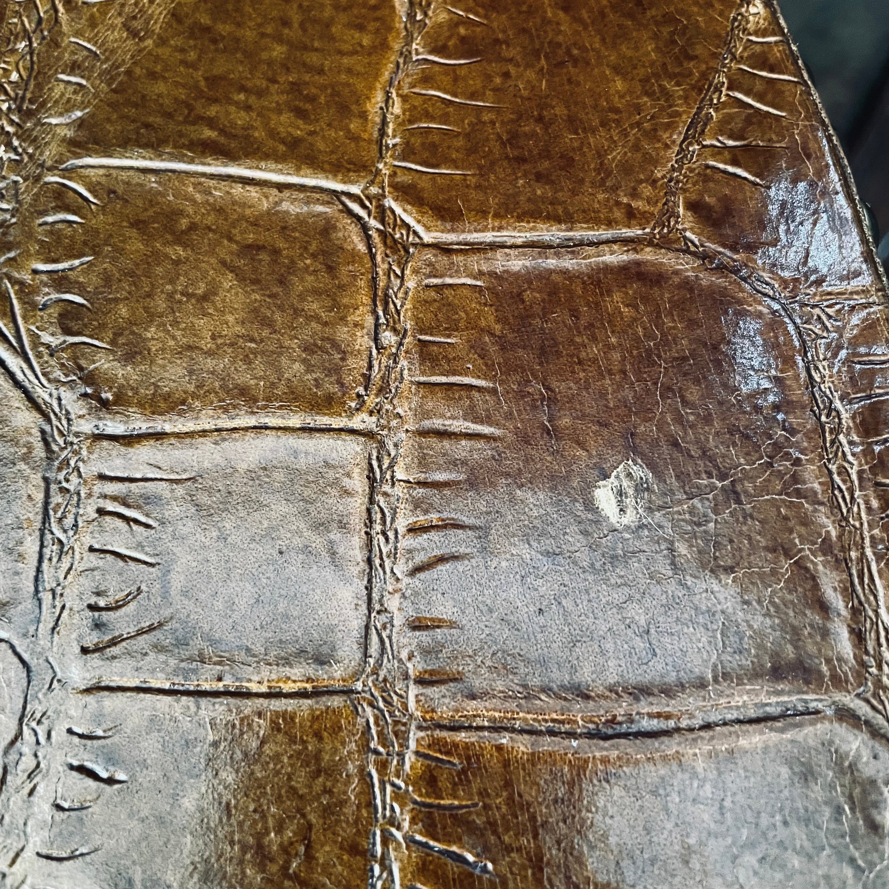 Leather Studded Side Table