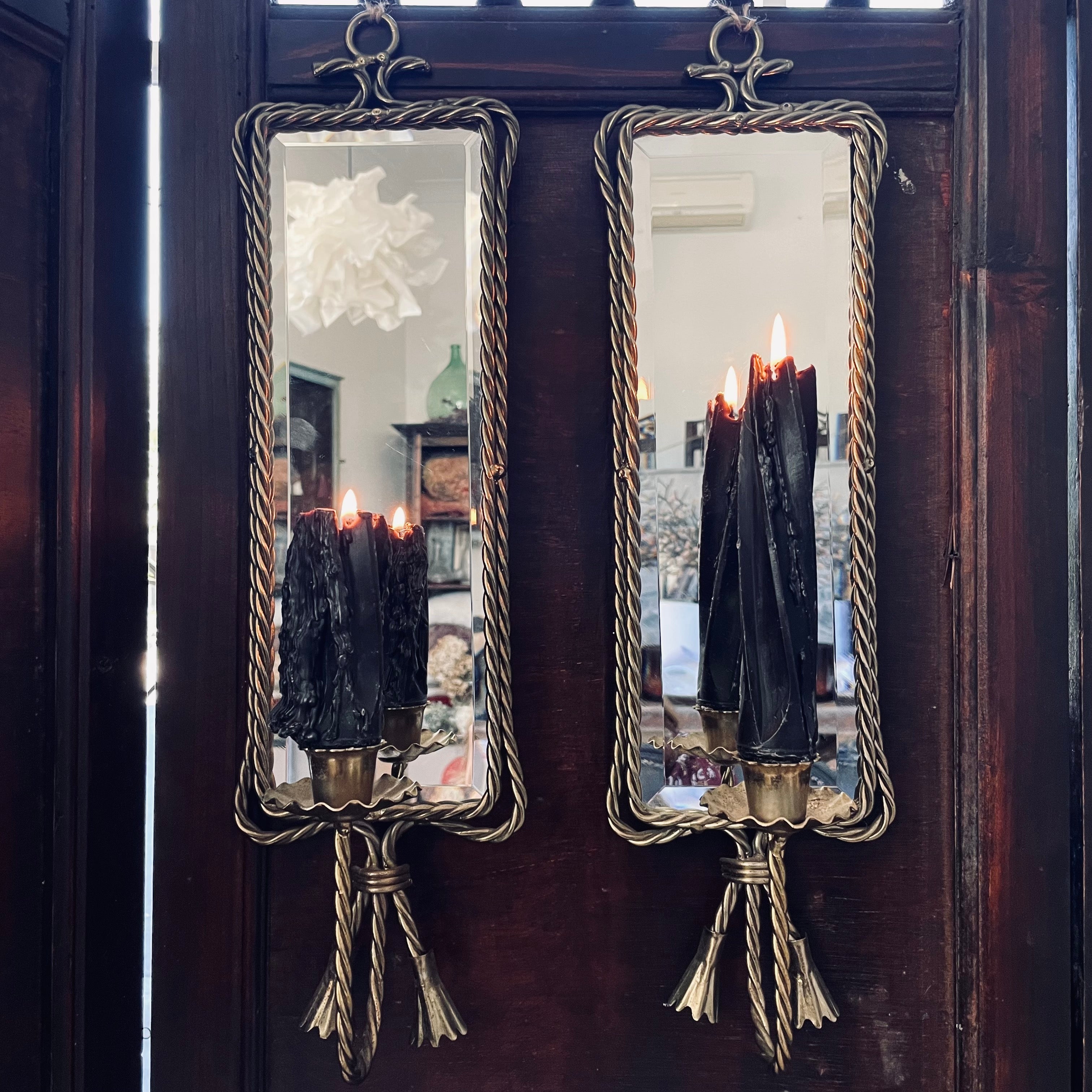 Adorable Pair of Marine Rope Effect Sconces